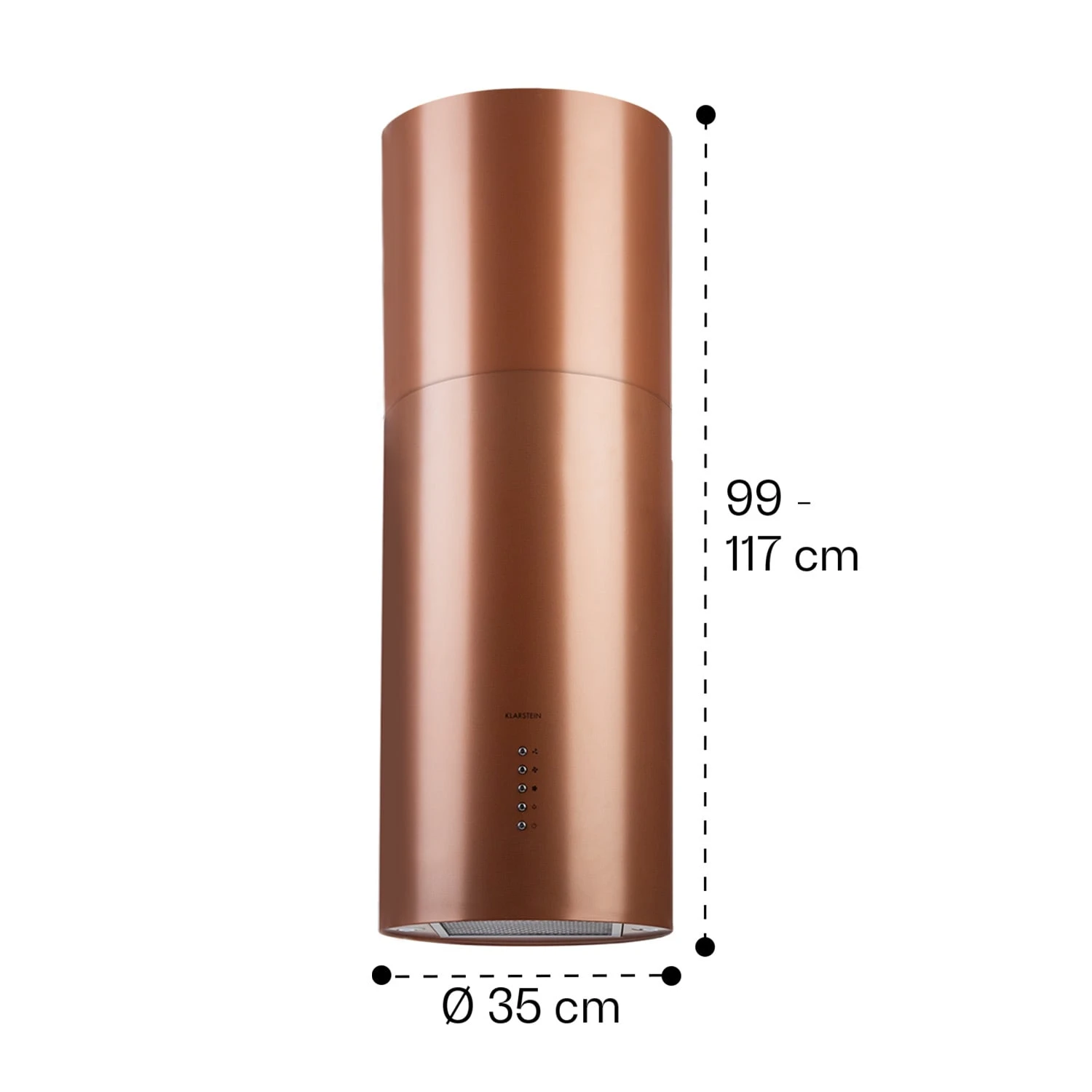 Beretta Inselabzugshaube Ø35cm Ab-/Umluft 650m³/h LED Aktivkohlefilter – Bild 8