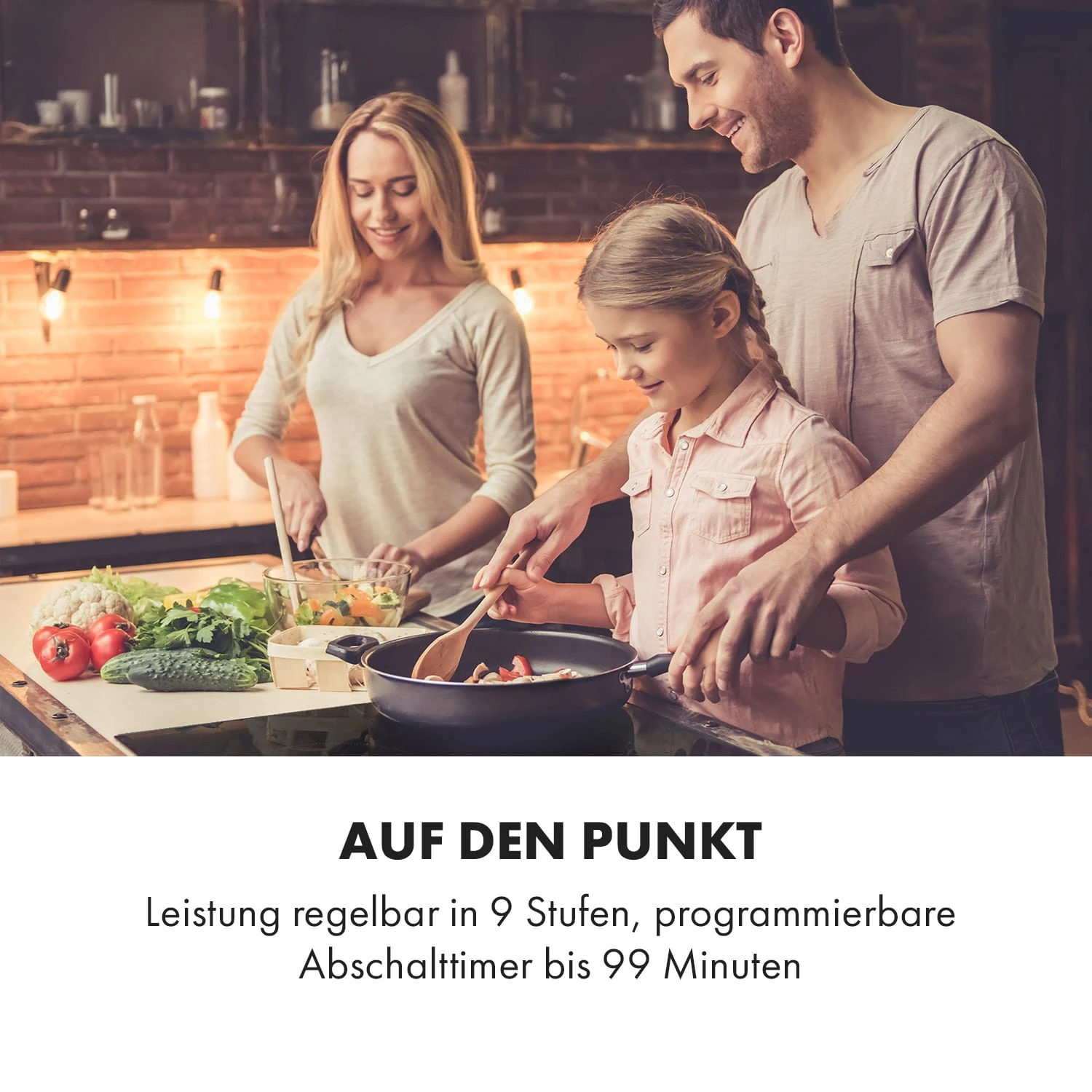 Delicatessa 90 Hybrid Einbaukochfeld Induktion 5 Zonen 7400W – Bild 2