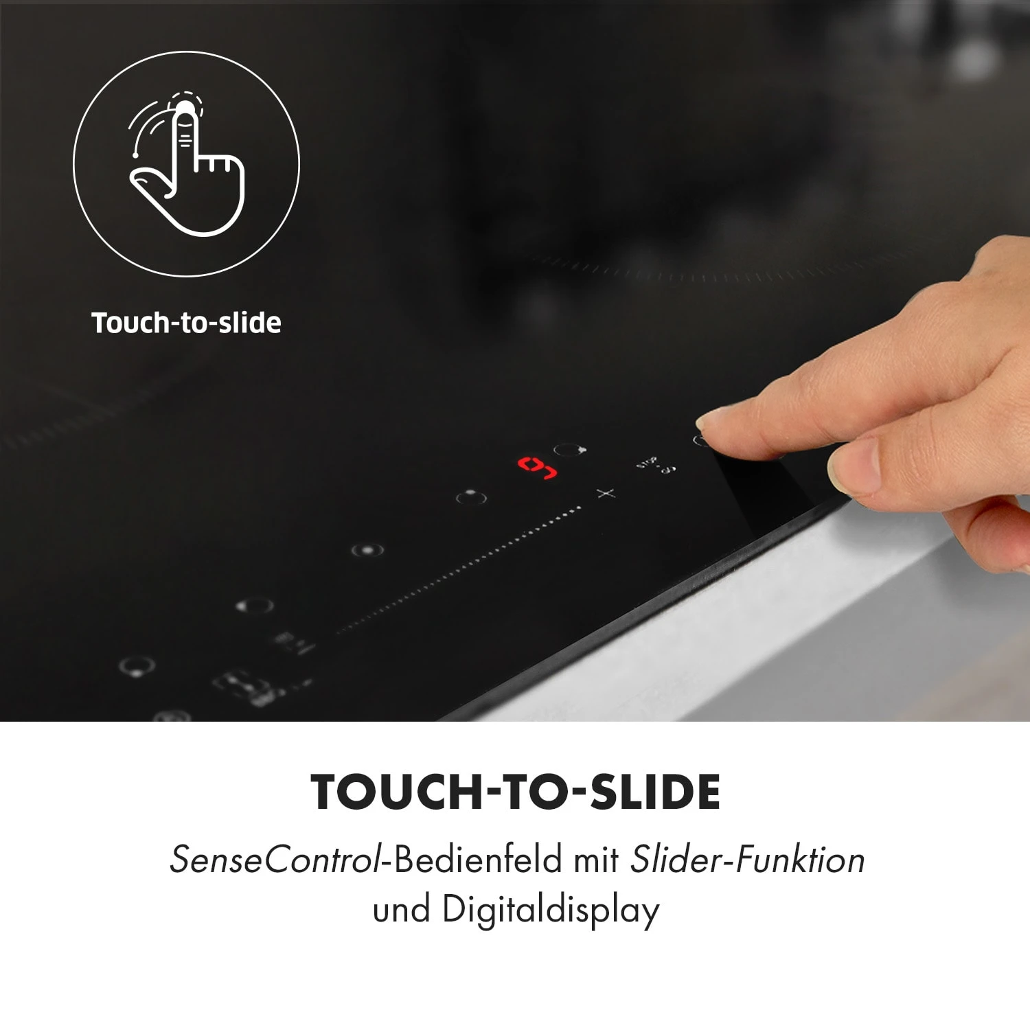 Delicatessa 90 Hybrid Einbaukochfeld Induktion 5 Zonen 7400W – Bild 5