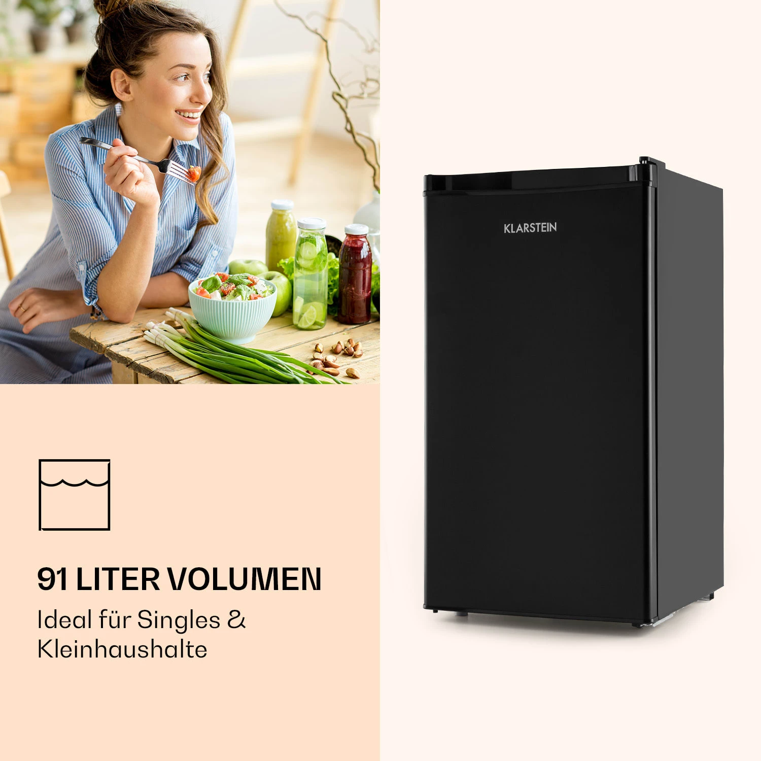 Obsidian Kühlschrank 90 Liter Gemüsefach – Bild 4