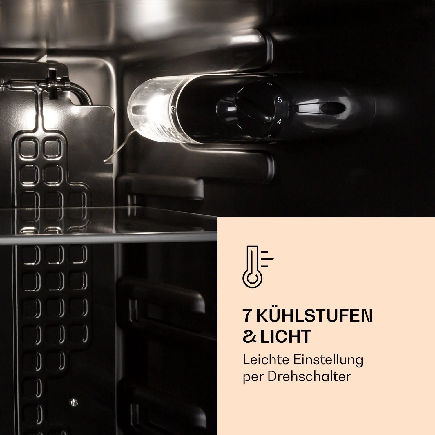 Obsidian Kühlschrank 90 Liter Gemüsefach – Bild 5