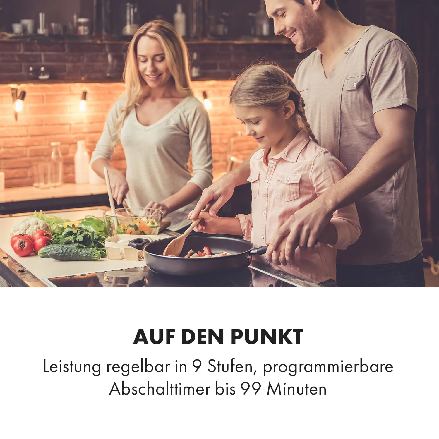 Delicatessa 77 Hybrid Prime Einbaukochfeld Induktion 4 Zonen 7000W – Bild 2