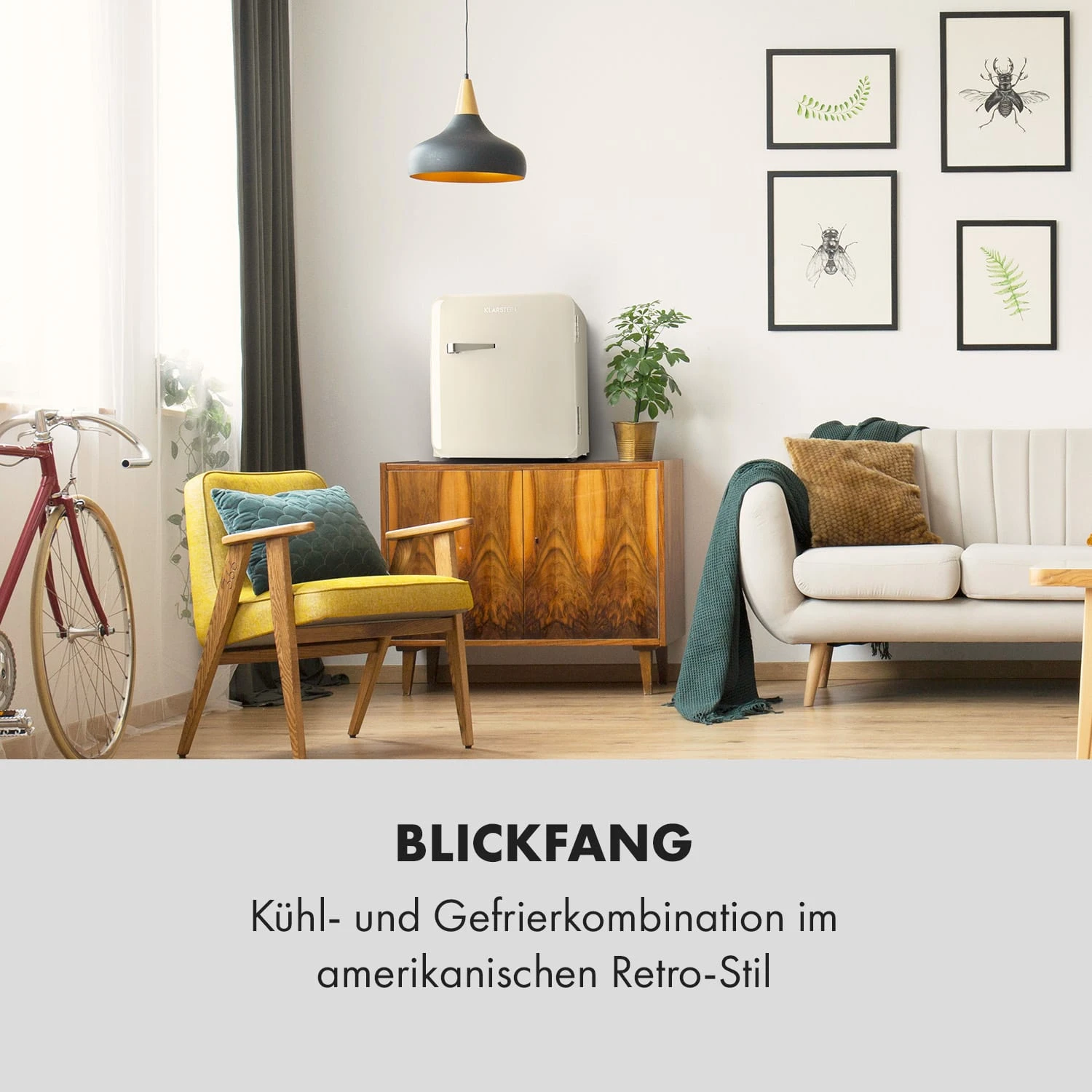 Audrey Mini 2in1 Kühlschrank EEC F Gefrierfach LED – Bild 2