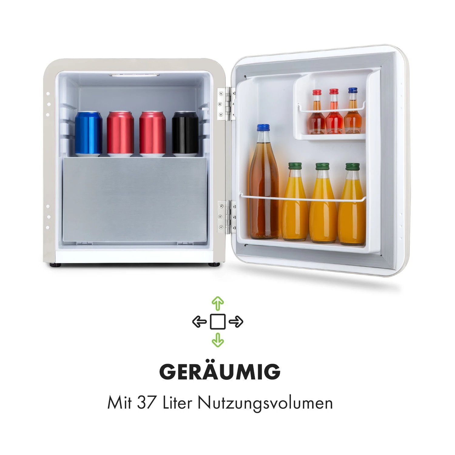 Audrey Mini 2in1 Kühlschrank EEC F Gefrierfach LED – Bild 3