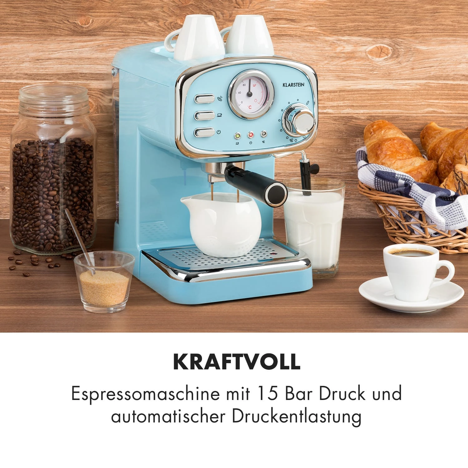 Espressionata Gusto Espressomaschine 1100W 15 Bar Druck – Bild 2
