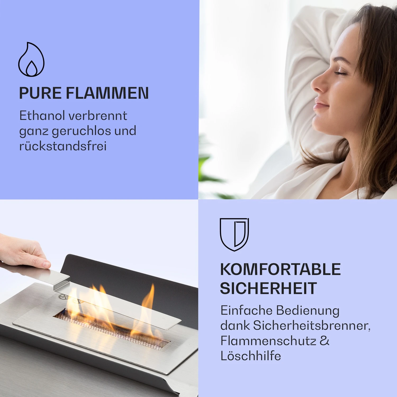 Phantasma Graca Ethanol-Kamin Rauch- & Geruchlos Bio-Ethanol – Bild 6