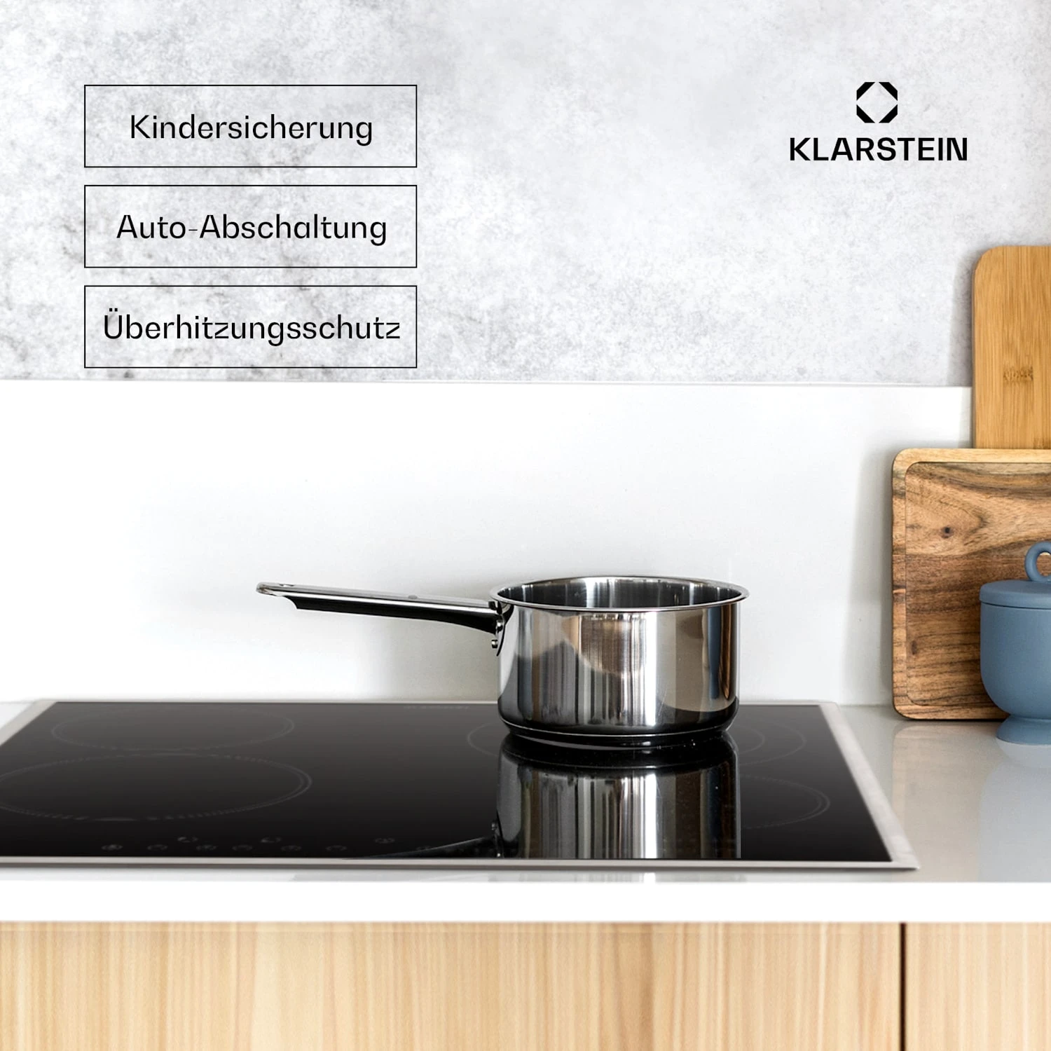 Virtuosa 4 Prime Einbaukochfeld 4 Zonen 6500W Glaskeramik Edelstahlrahmen – Bild 6