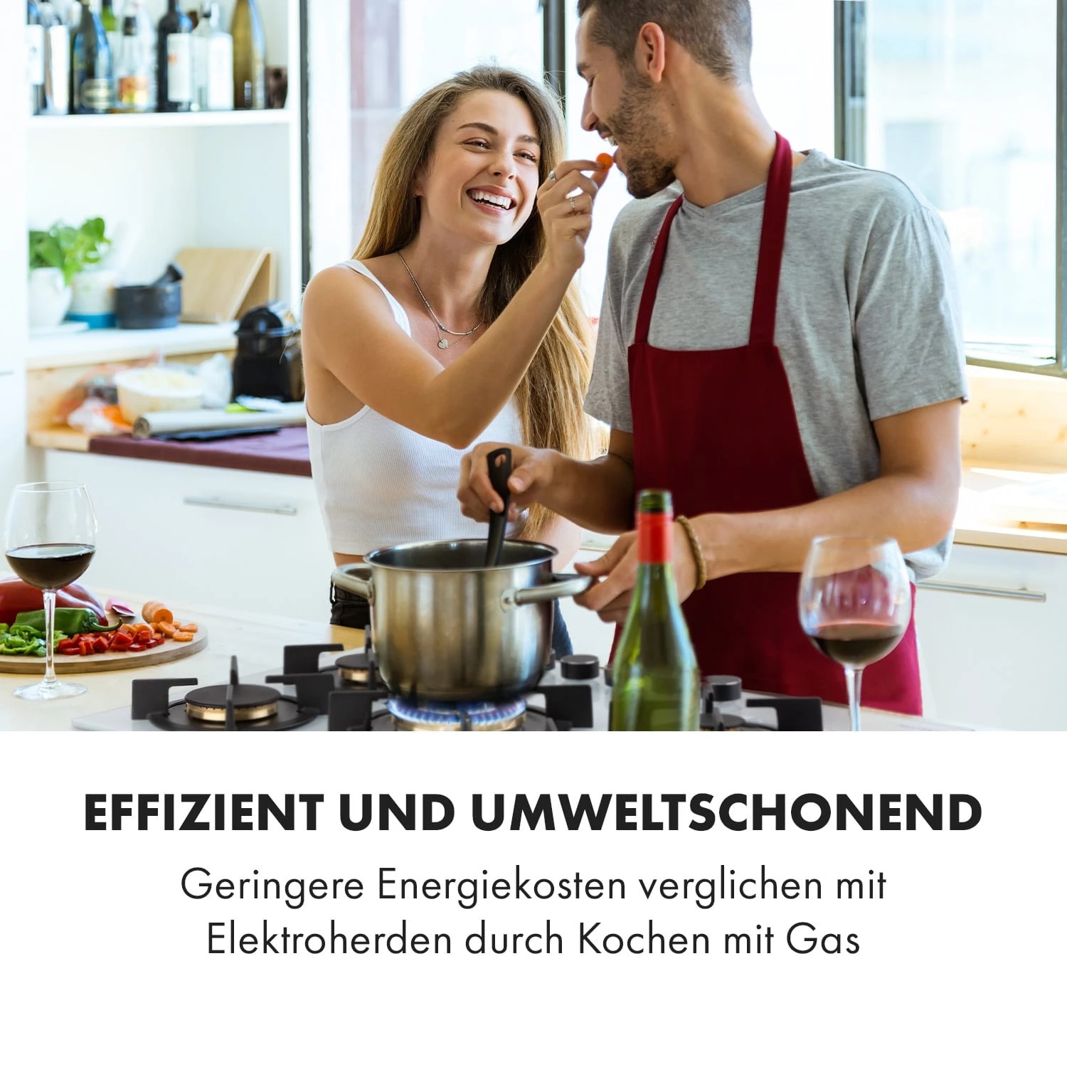 Goldflame 5 Gaskochfeld 5-flammig Messing-Brenner Glaskeramik – Bild 2