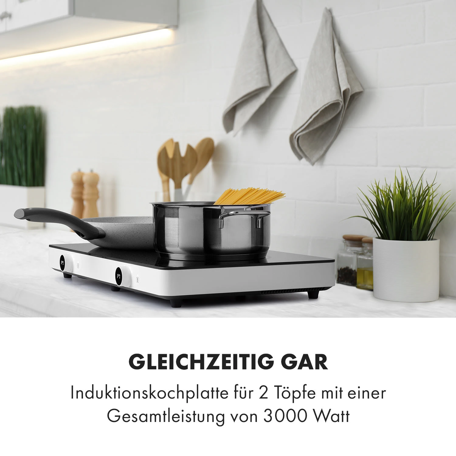 FutureChef Doppel-Induktionskochplatte 3000Watt 2 Kochfelder – Bild 2