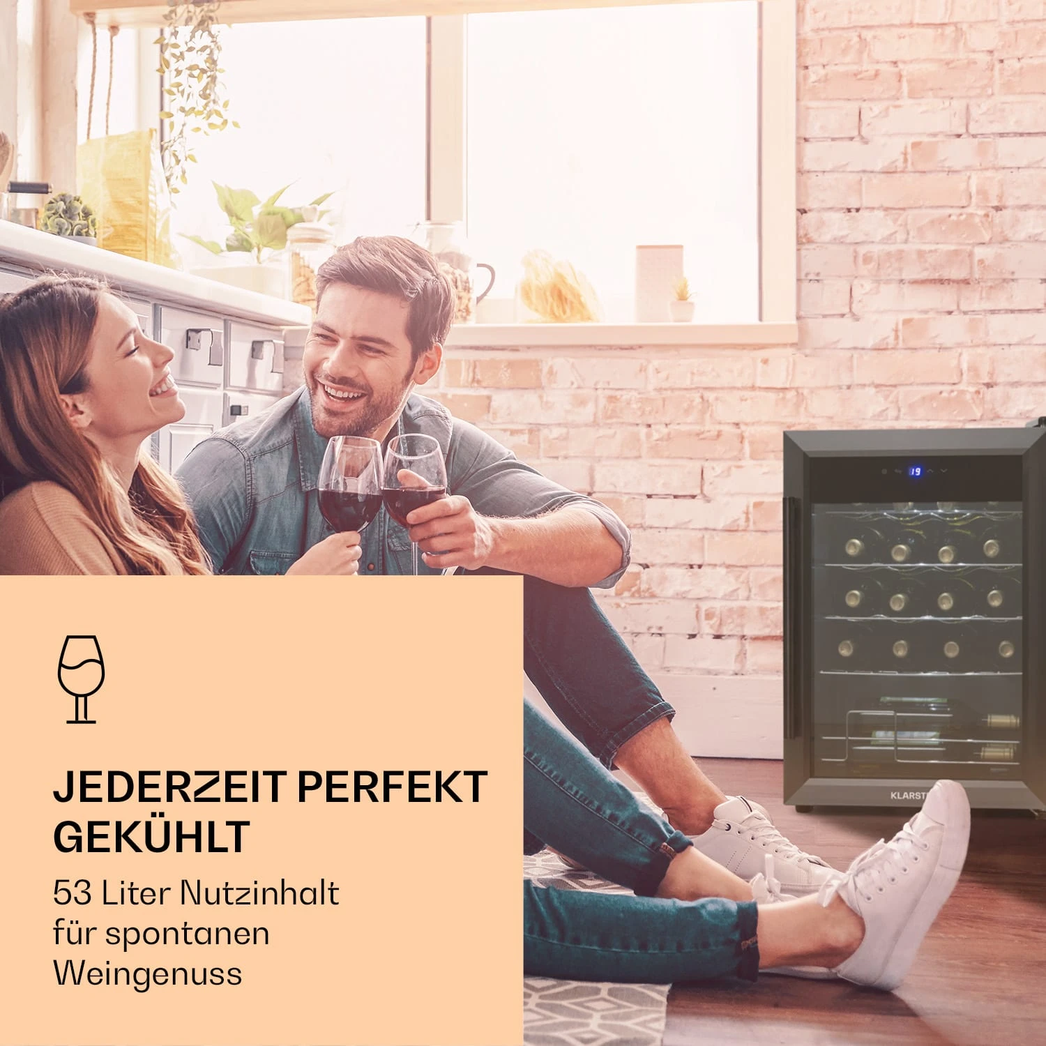 Ultimo 20 Uno Weinkühlschrank 53l Touch-Bedienfeld 131W 5-18°C – Bild 2