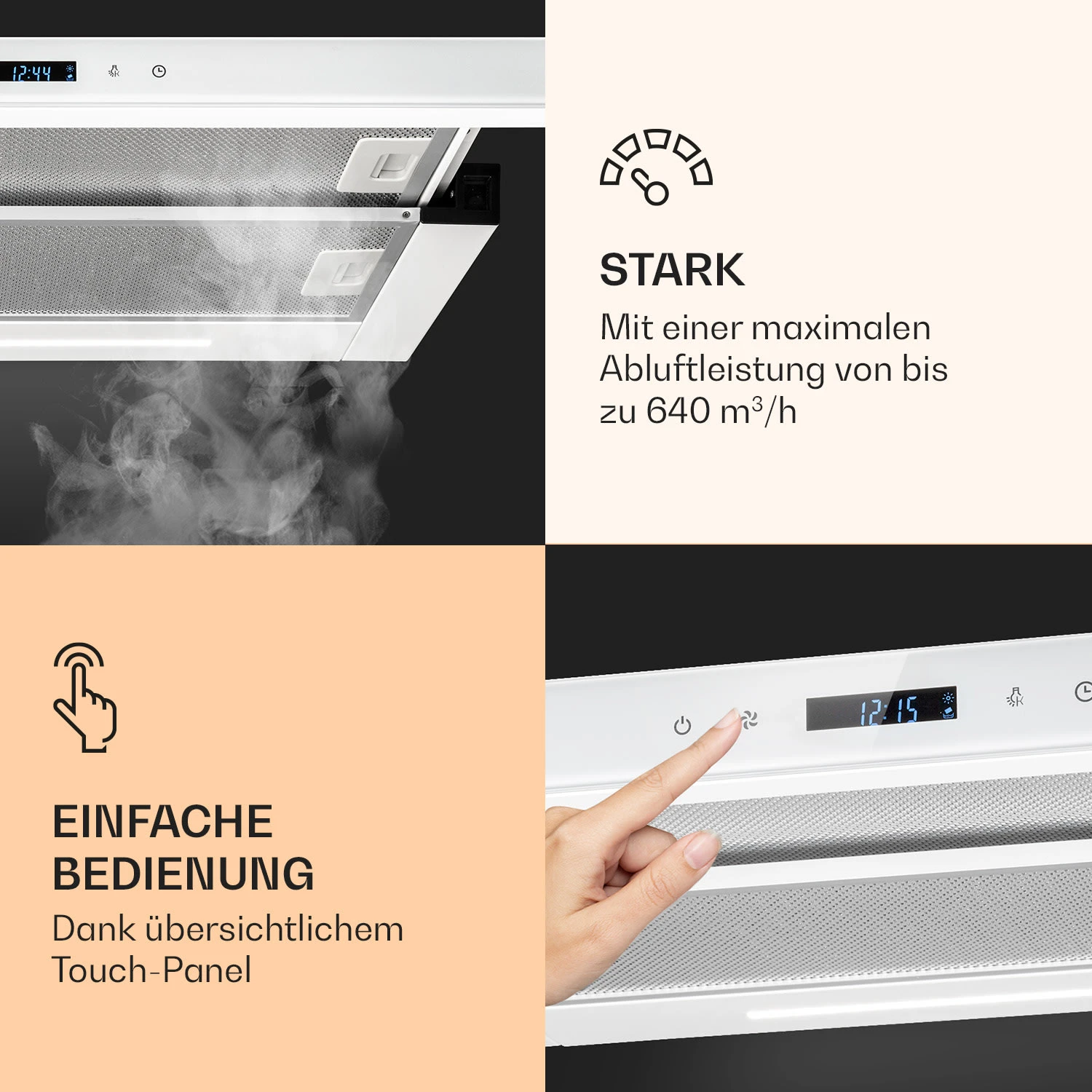 Mariana Neo 60 Flachschirmhaube 60cm 640 M³/h Abluft LED – Bild 4