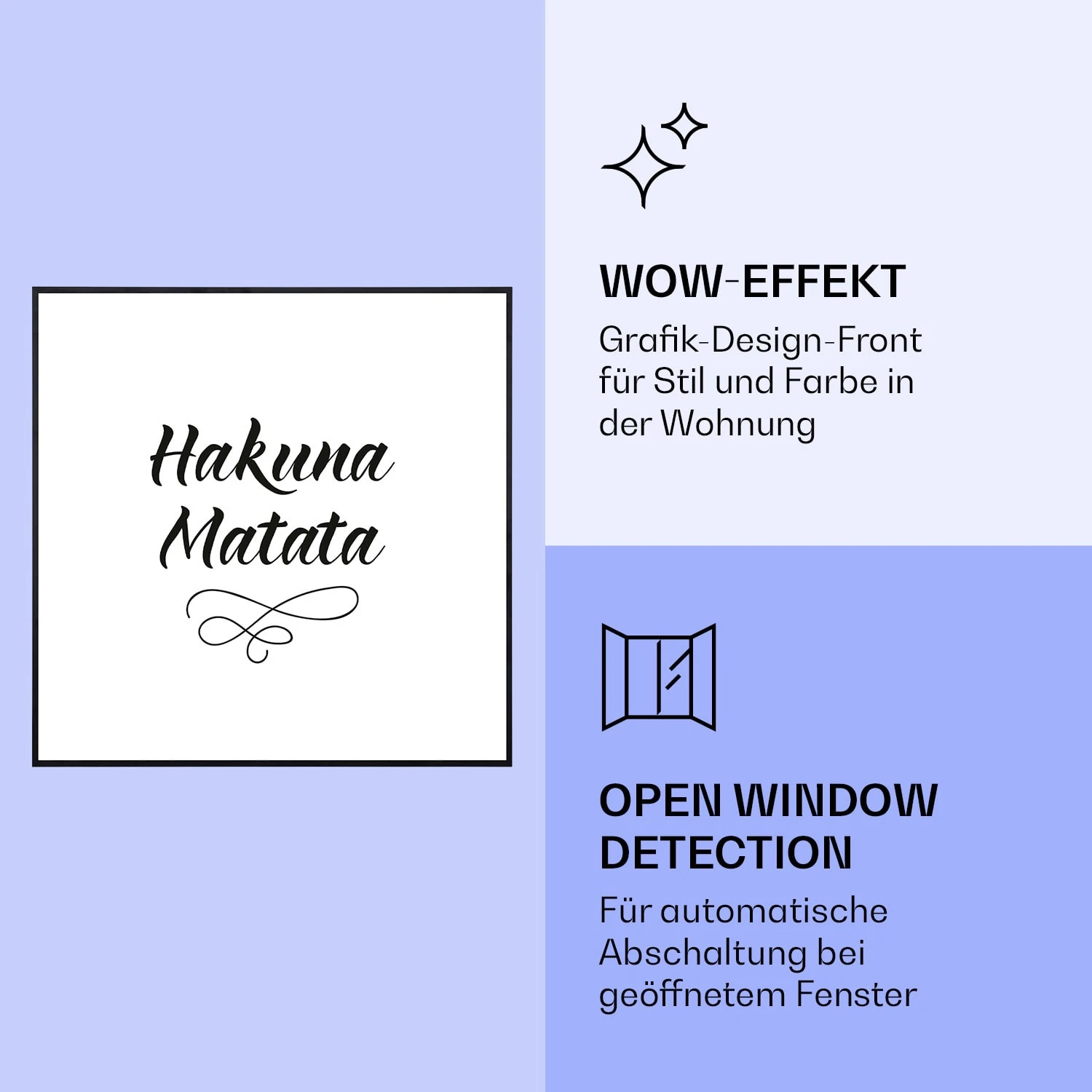 Wonderwall Air Art Smart Infrarotheizung Motto 60x60cm 350W – Bild 6