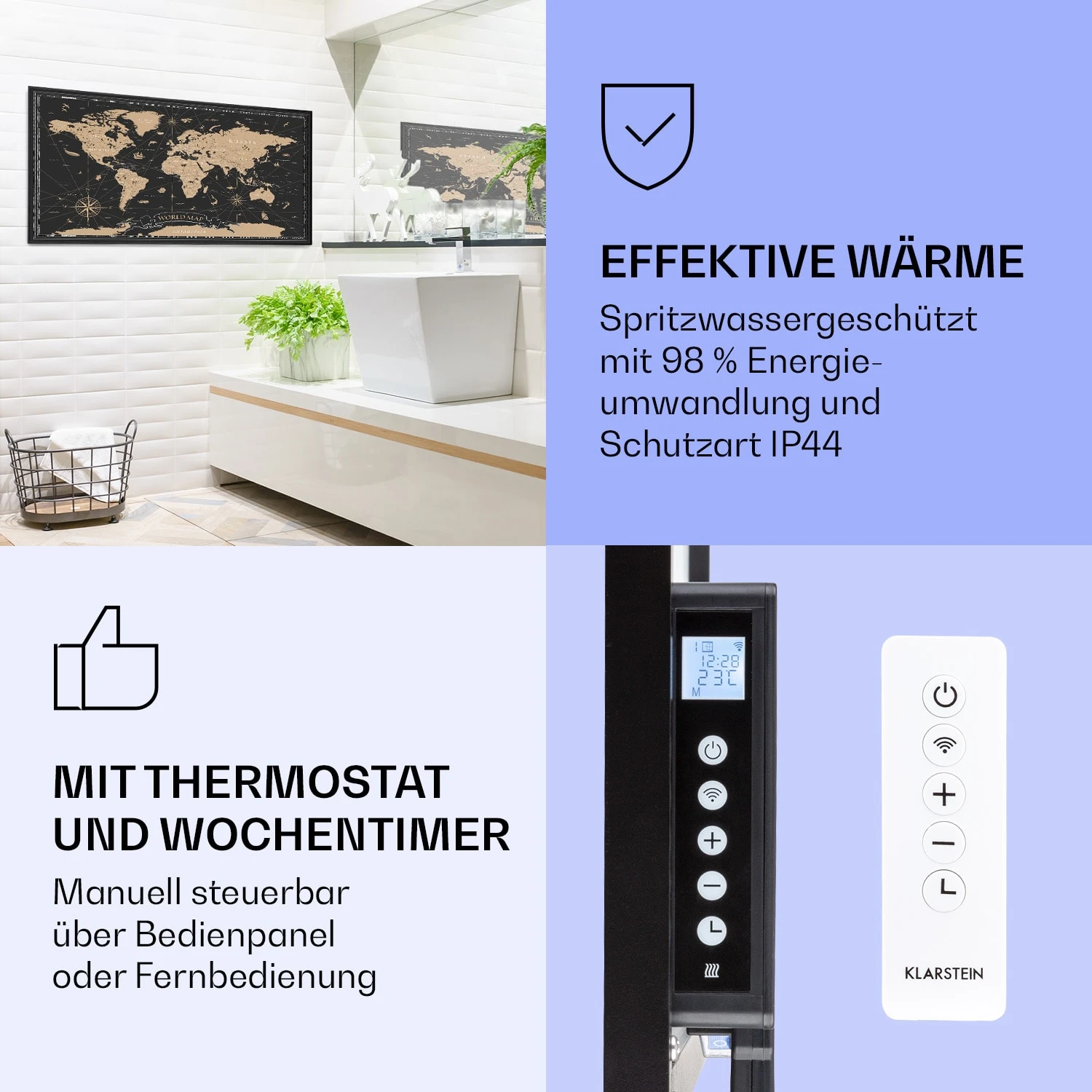 Wonderwall Air Art Smart Infrarotheizung Nachtkarte 120x60cm 700W – Bild 4