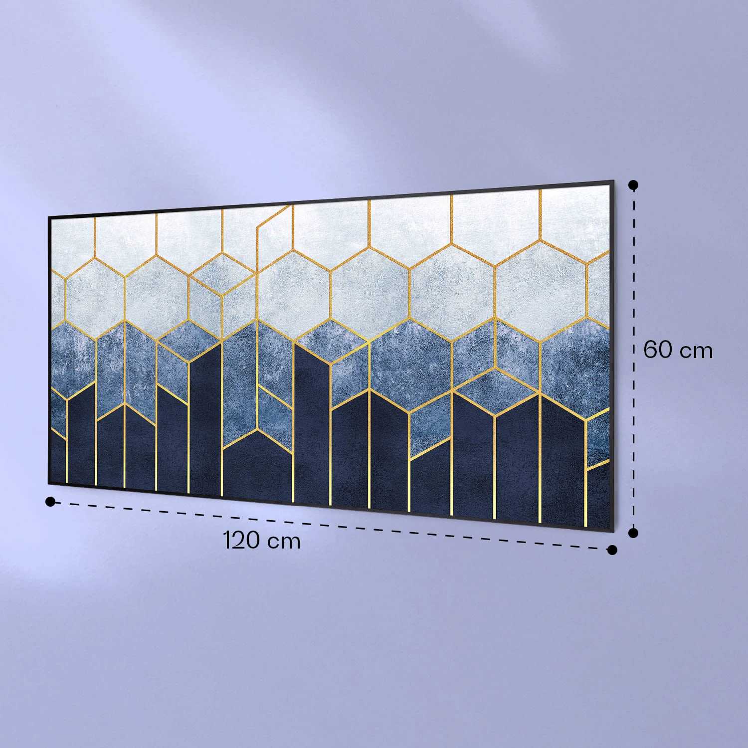 Wonderwall Air Art Smart Infrarotheizung Blaue Linie 120x60cm 700W – Bild 7