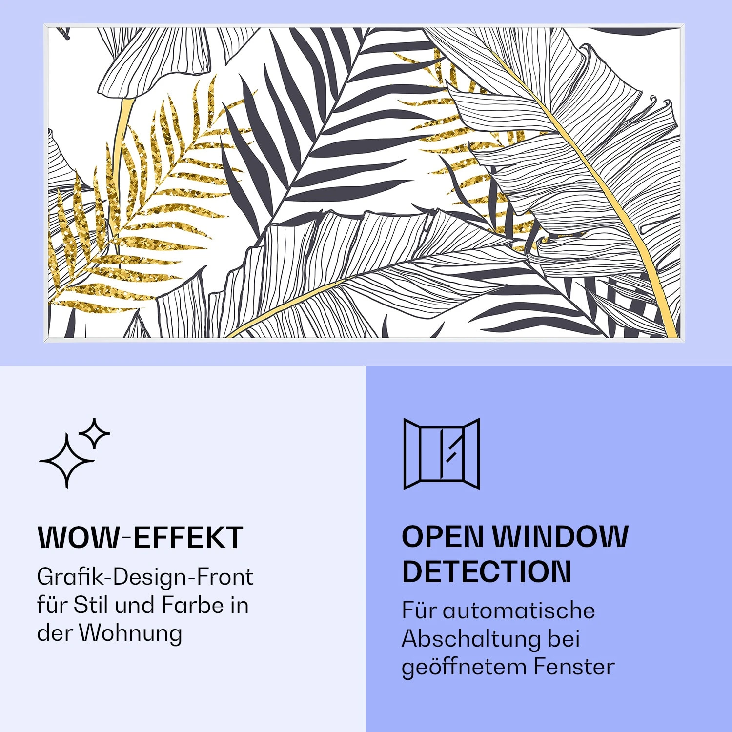 Wonderwall Air Art Smart Infrarotheizung Blatt 120x60cm 700W – Bild 6