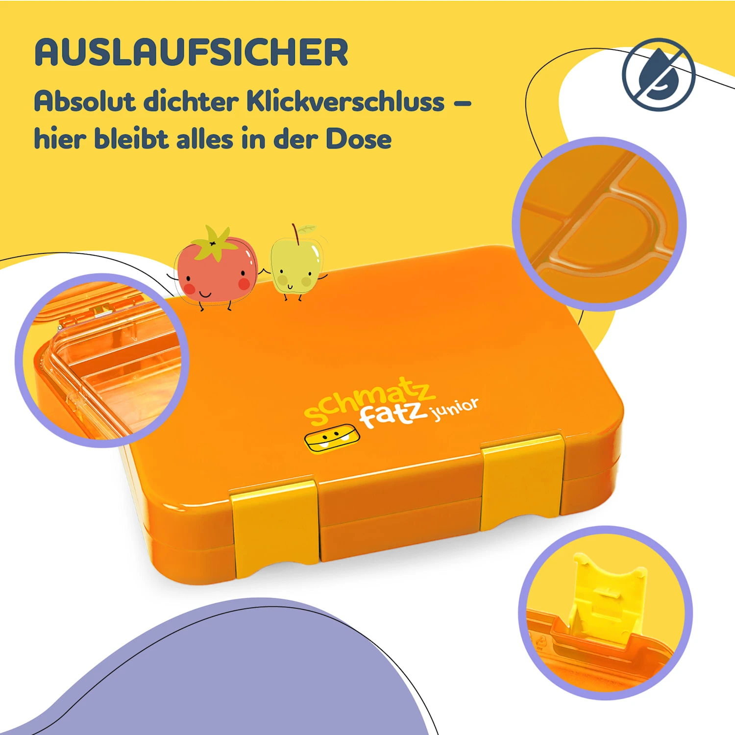 Schmatzfatz Junior Lunchbox 6 Fächer 21,3 X 15 X 4,5 Cm (BxHxT) – Bild 3