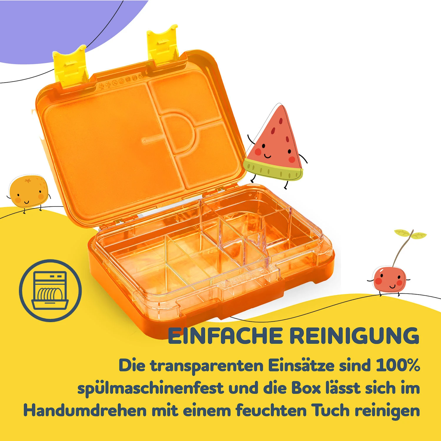 Schmatzfatz Junior Lunchbox 6 Fächer 21,3 X 15 X 4,5 Cm (BxHxT) – Bild 5