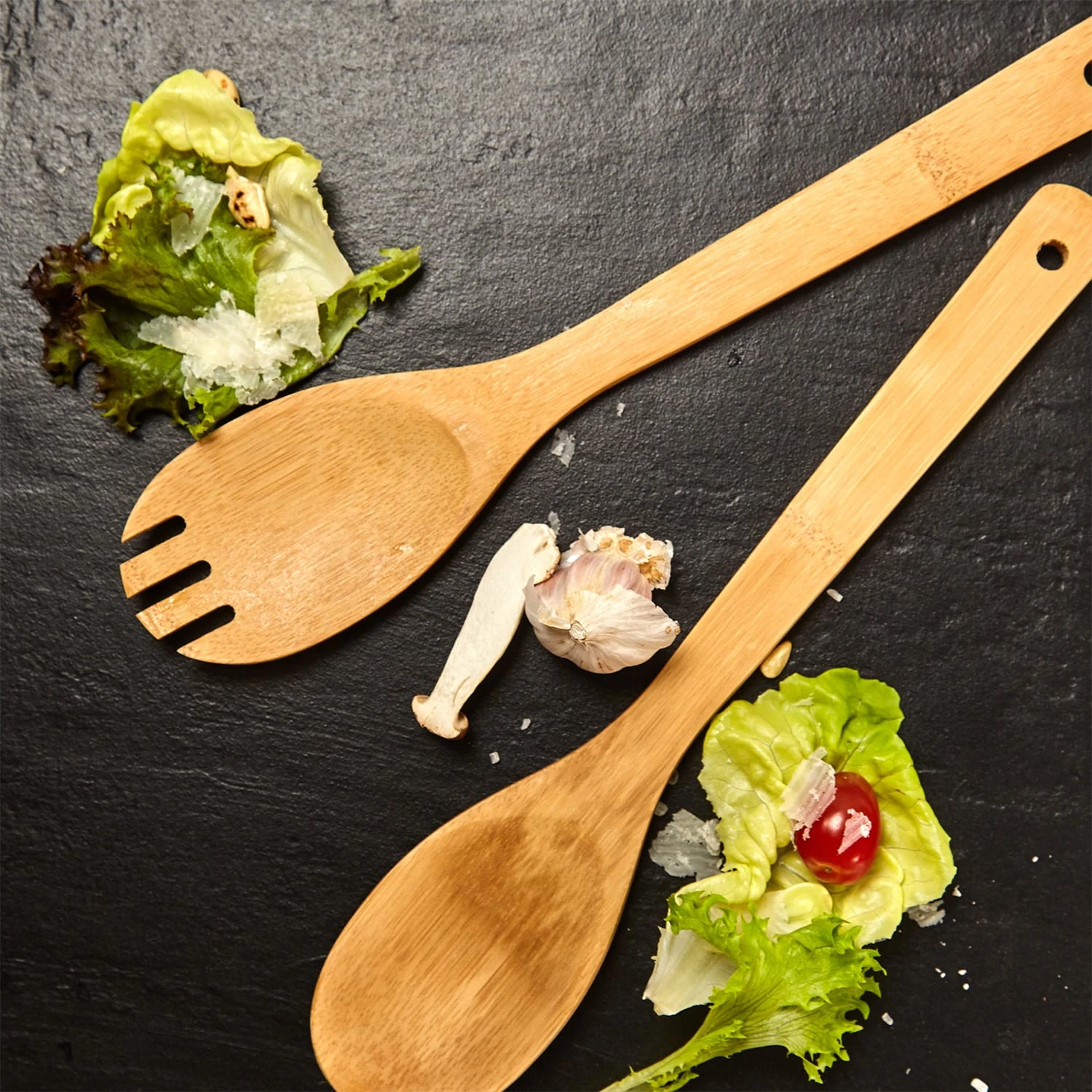 Küchenzubehör Kochlöffel Und Pfannenheber 6er-Set Nachhaltig Bambus – Bild 5