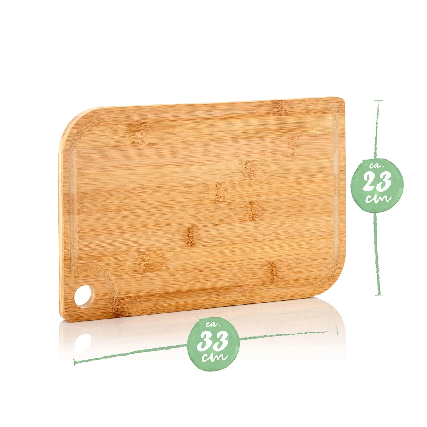 Batvik Bambus-Schneidebrett 33 X 1,5 X 23 Cm (BxHxT) Saftrille – Bild 7