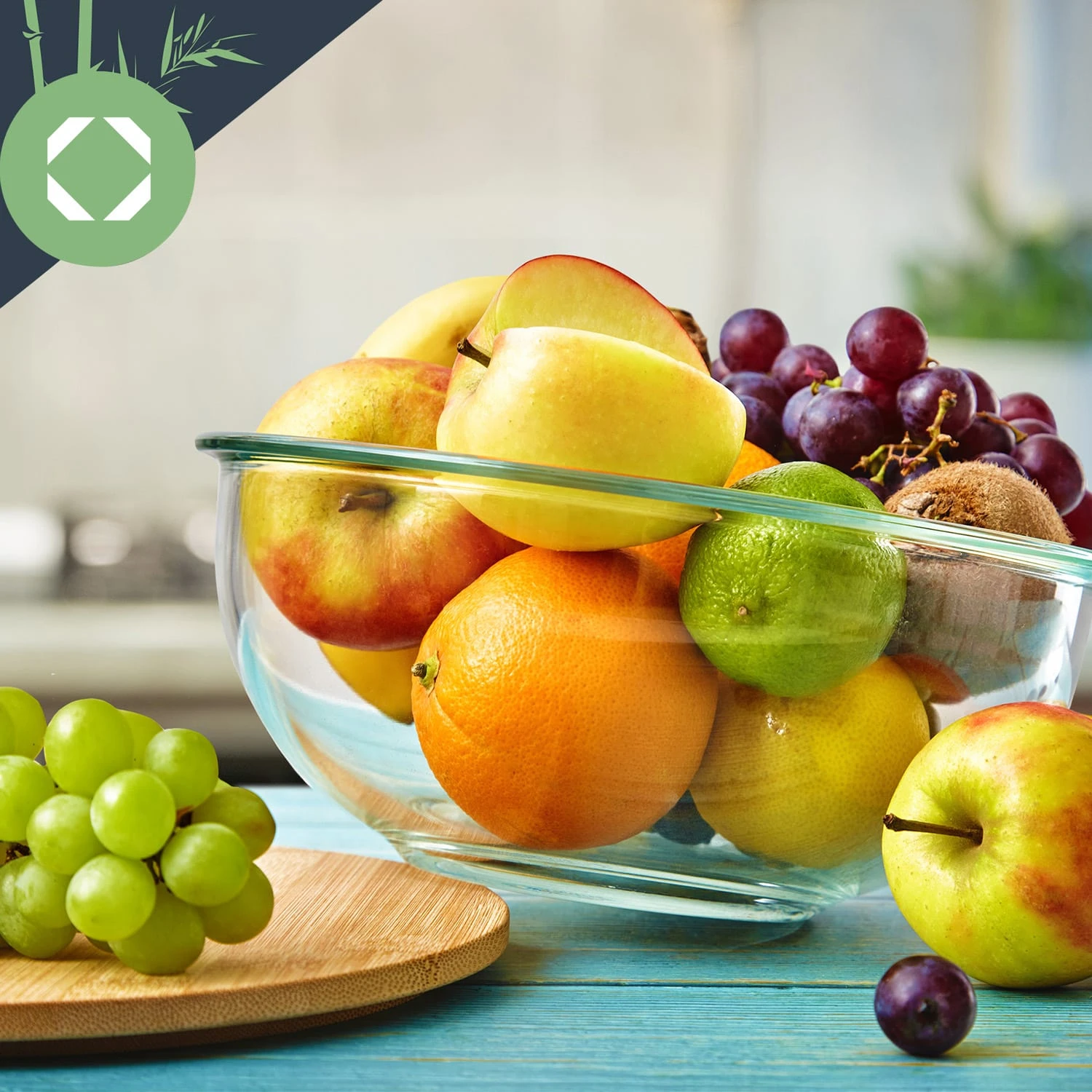 Glasschüssel 2200 Ml Bambusdeckel Verschließbar BPA-frei Größe L – Bild 4