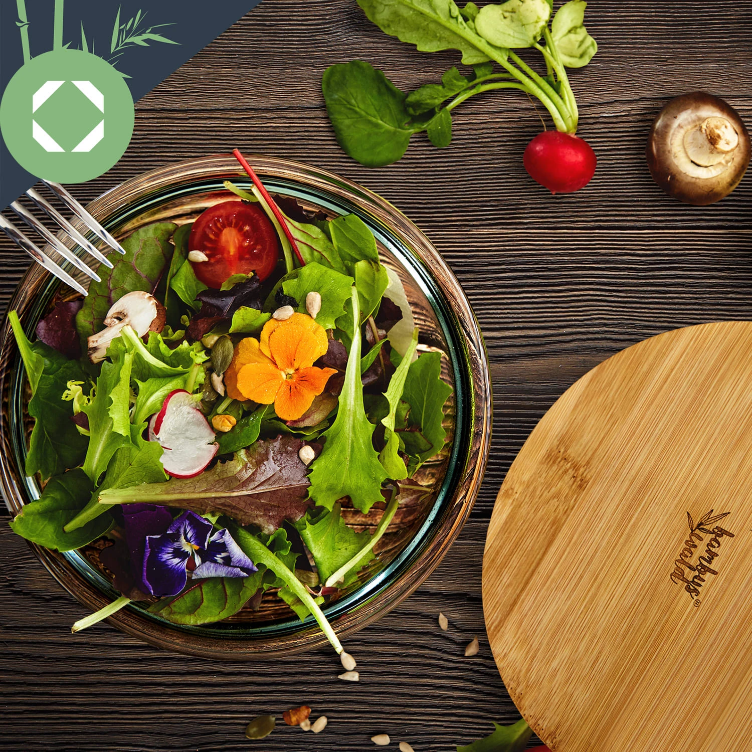 Glasschüssel 2200 Ml Bambusdeckel Verschließbar BPA-frei Größe L – Bild 6