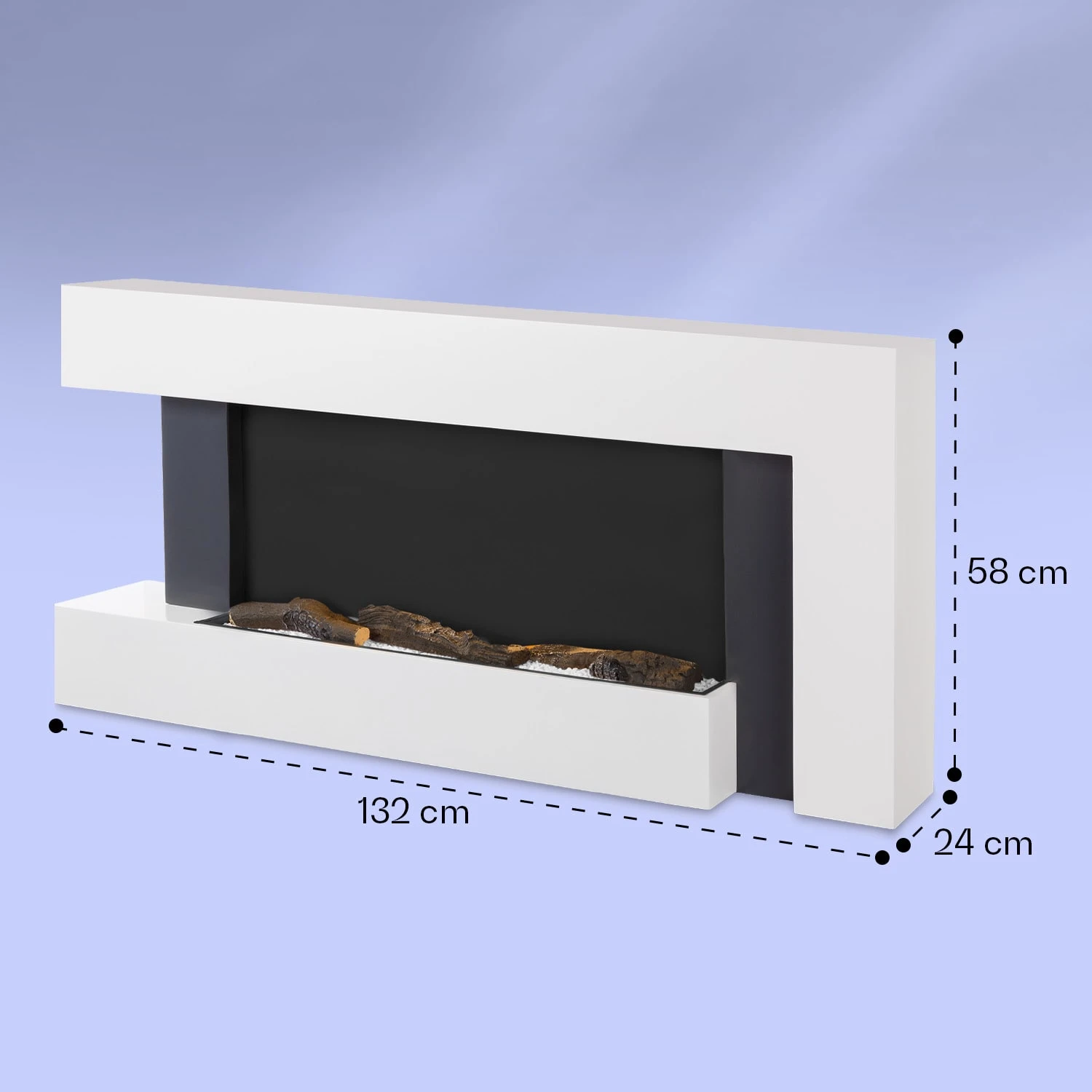 Studio Light & Fire 2 Smart Kamin 1000/2000W MDF WiFi-Steuerung – Bild 7