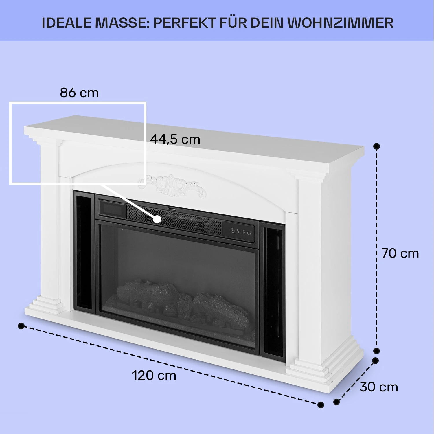 Saint Helens Elektrokamin 1900 W LED-Technik Fernbedienung – Bild 5