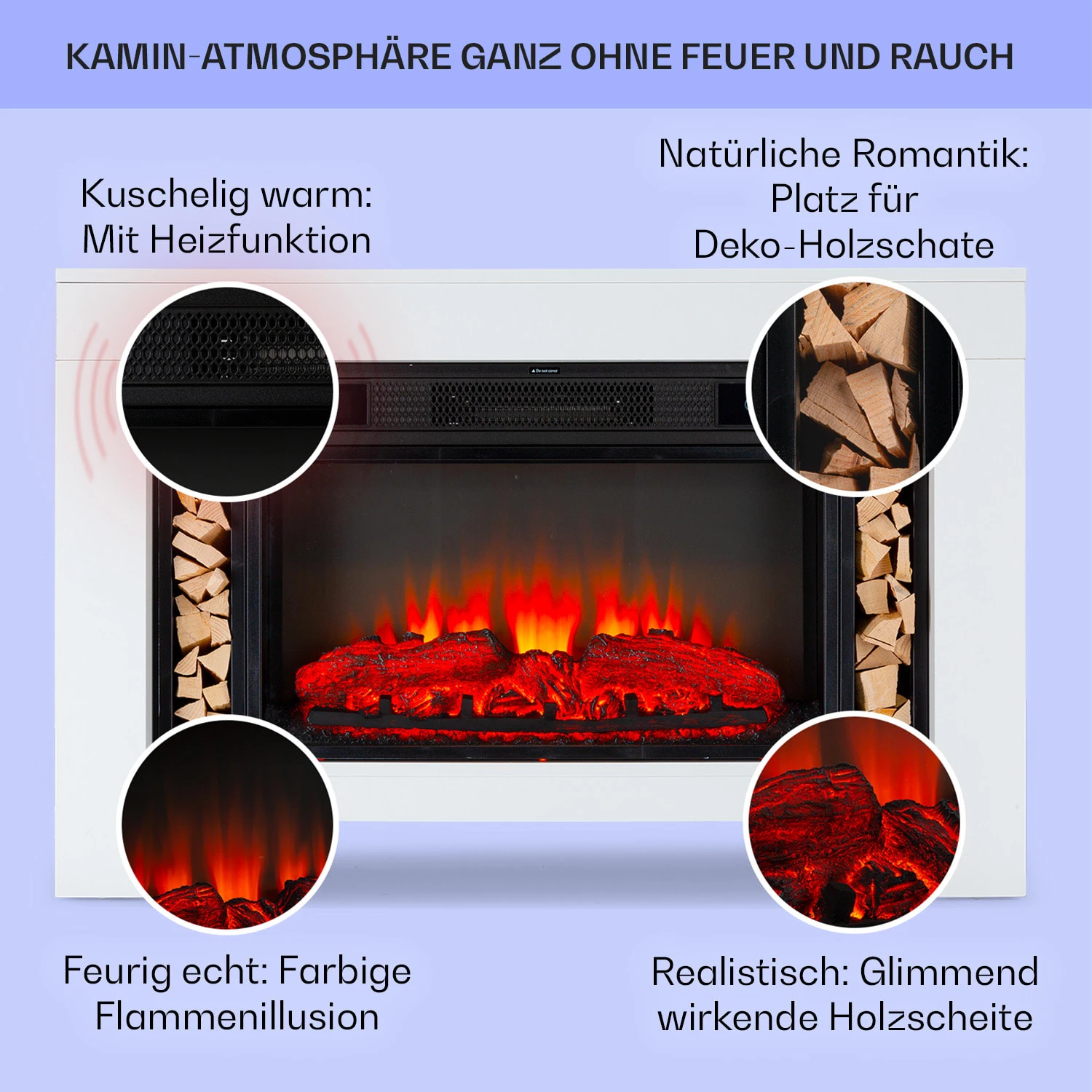 Studio Loft 2 Elektrokamin 1900 W LED-Technik Fernbedienung – Bild 2