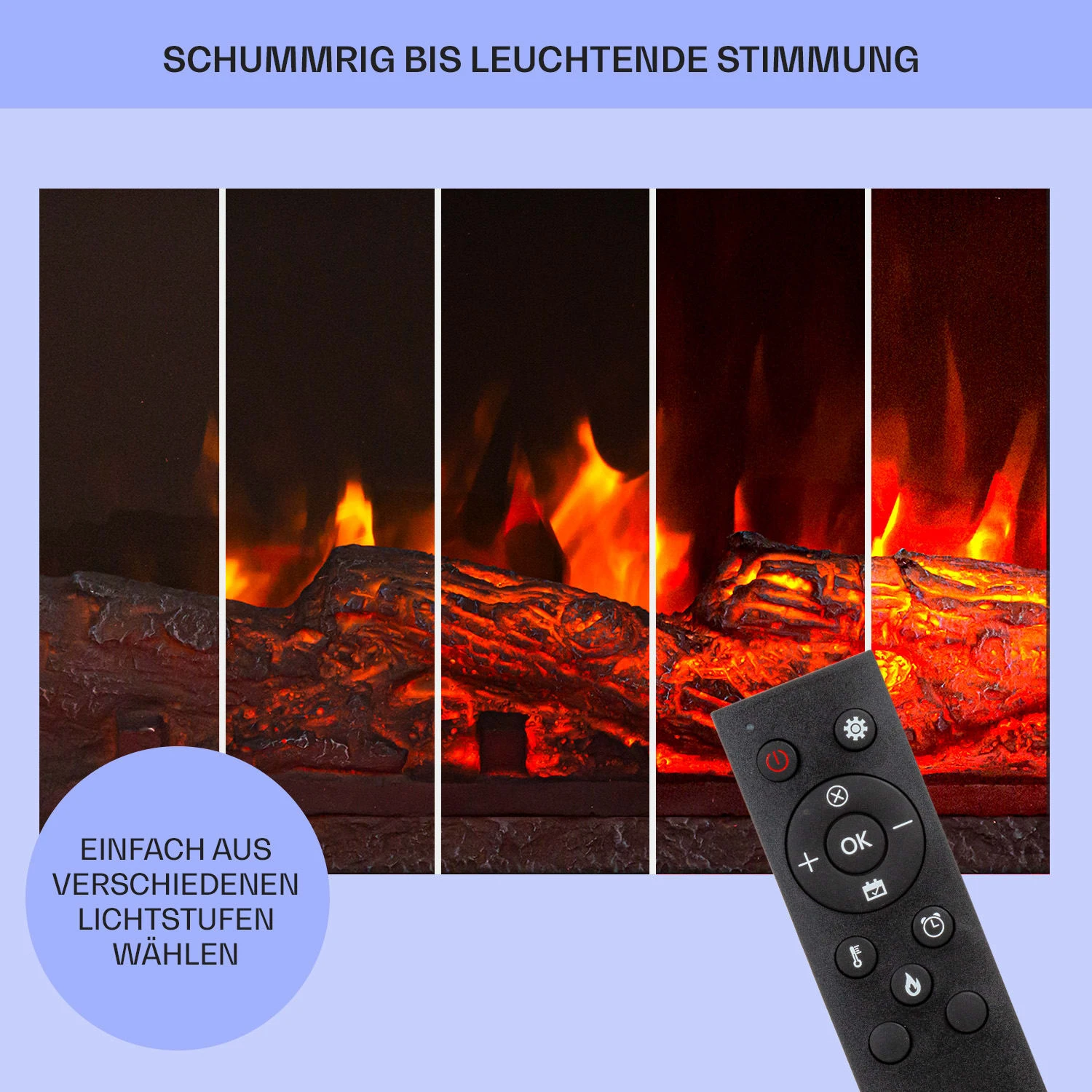 Studio Loft 2 Elektrokamin 1900 W LED-Technik Fernbedienung – Bild 7