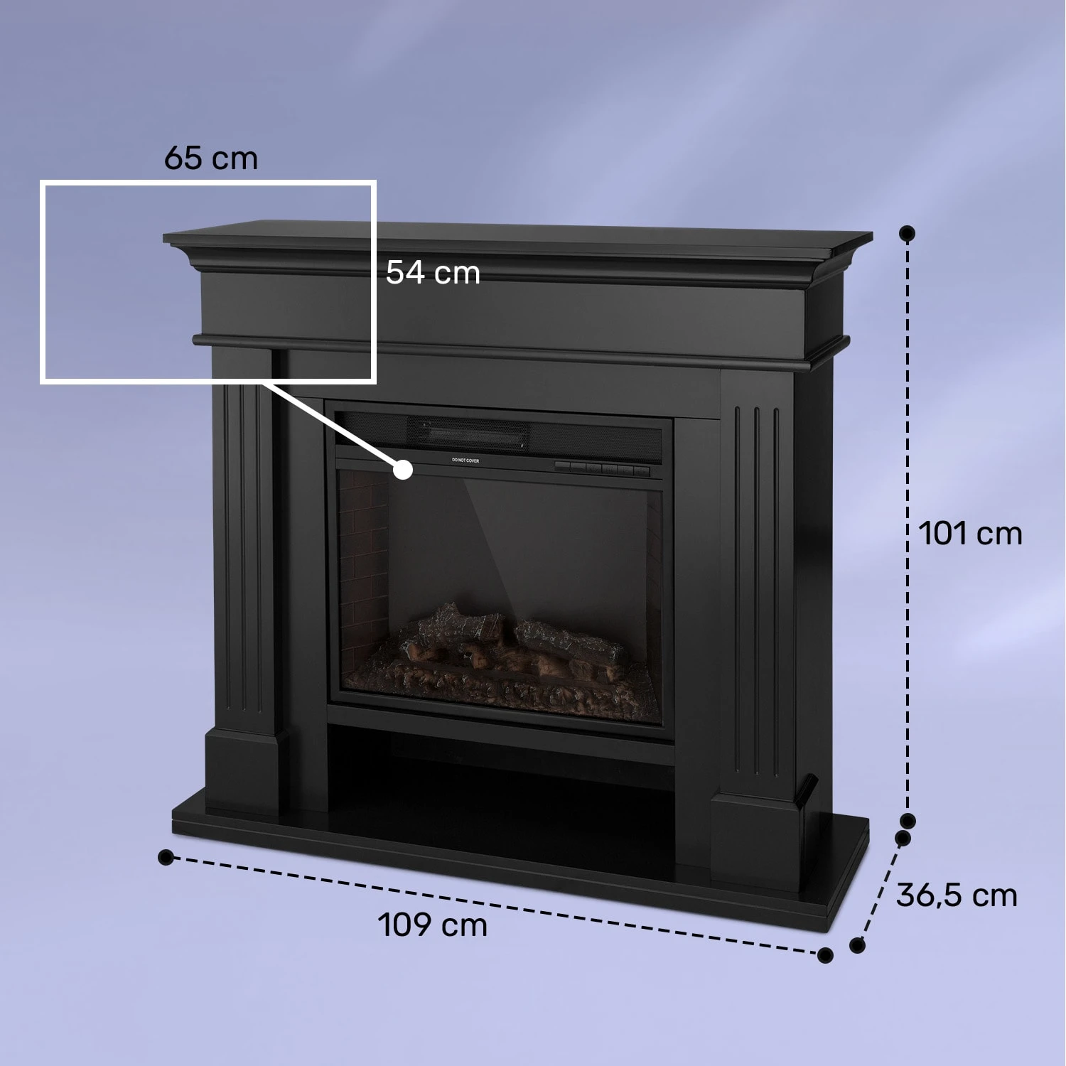 Las Pilas Elektrokamin Heizlüfter 900/1800W Wochentimer Fernbedienung – Bild 8