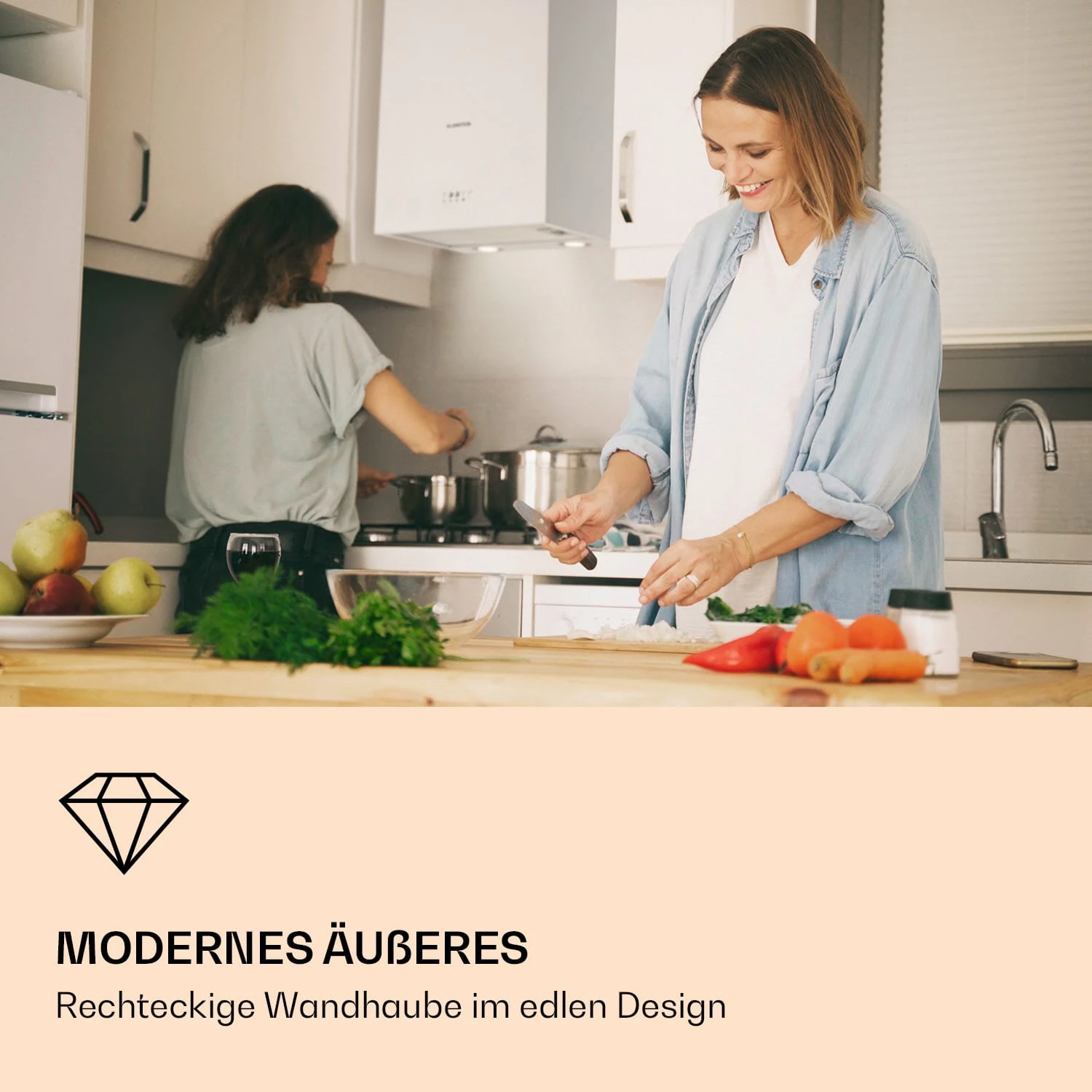 Monumenta Wandabzugshaube Aluminium 559m³/h LED EEK B – Bild 2