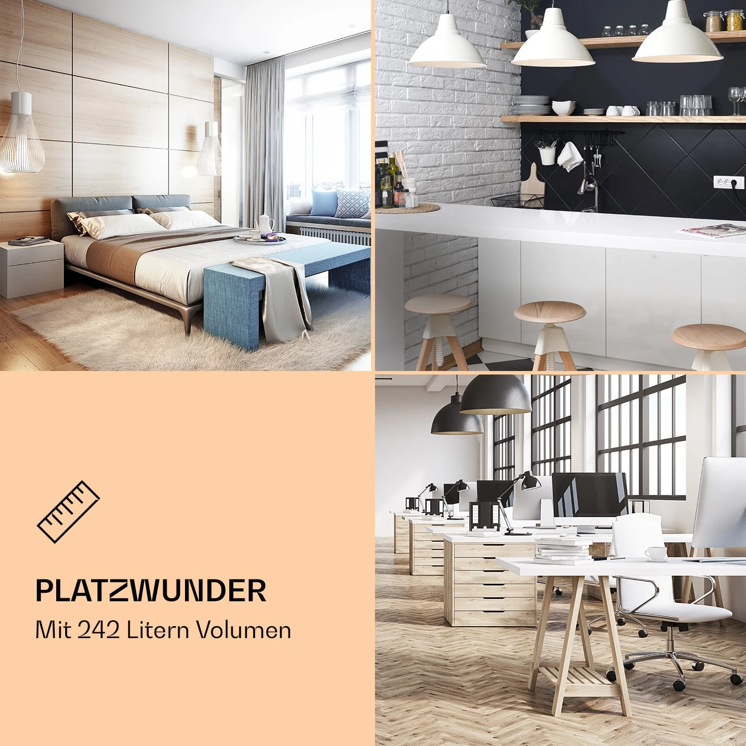 Beersafe 7XL Kühlschrank 242 Liter 5 Böden Panoramaglastür Edelstahl – Bild 2