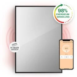 La Palma 750 Smart 2-in-1 Heizgerät Infrarot Konvektor 85x60cm 750W Spiegelfront