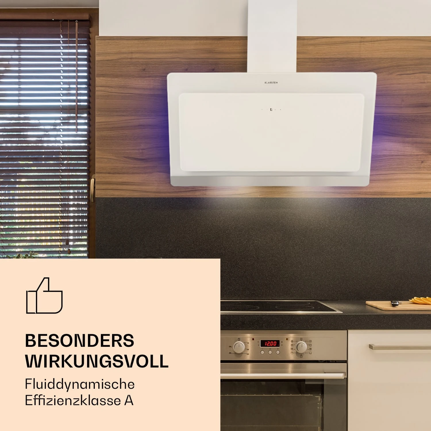 Aurora Eco 90 Dunstabzugshaube 550 M³/h 90cm Kopffrei Ambientelicht – Bild 2