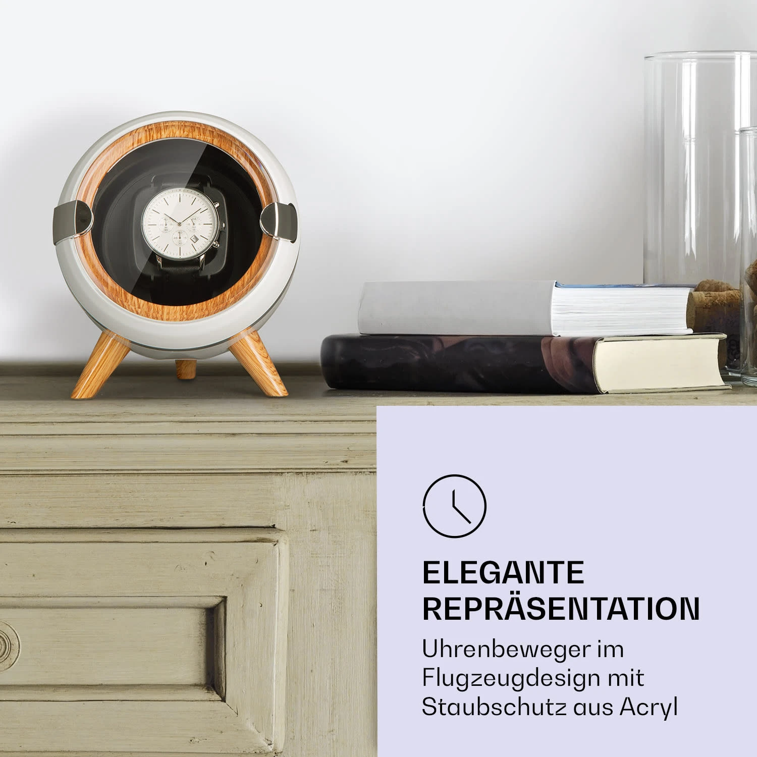 Sindelfingen Uhrenbeweger Rechts-Links-Lauf 1 Uhr Schwarz – Bild 2