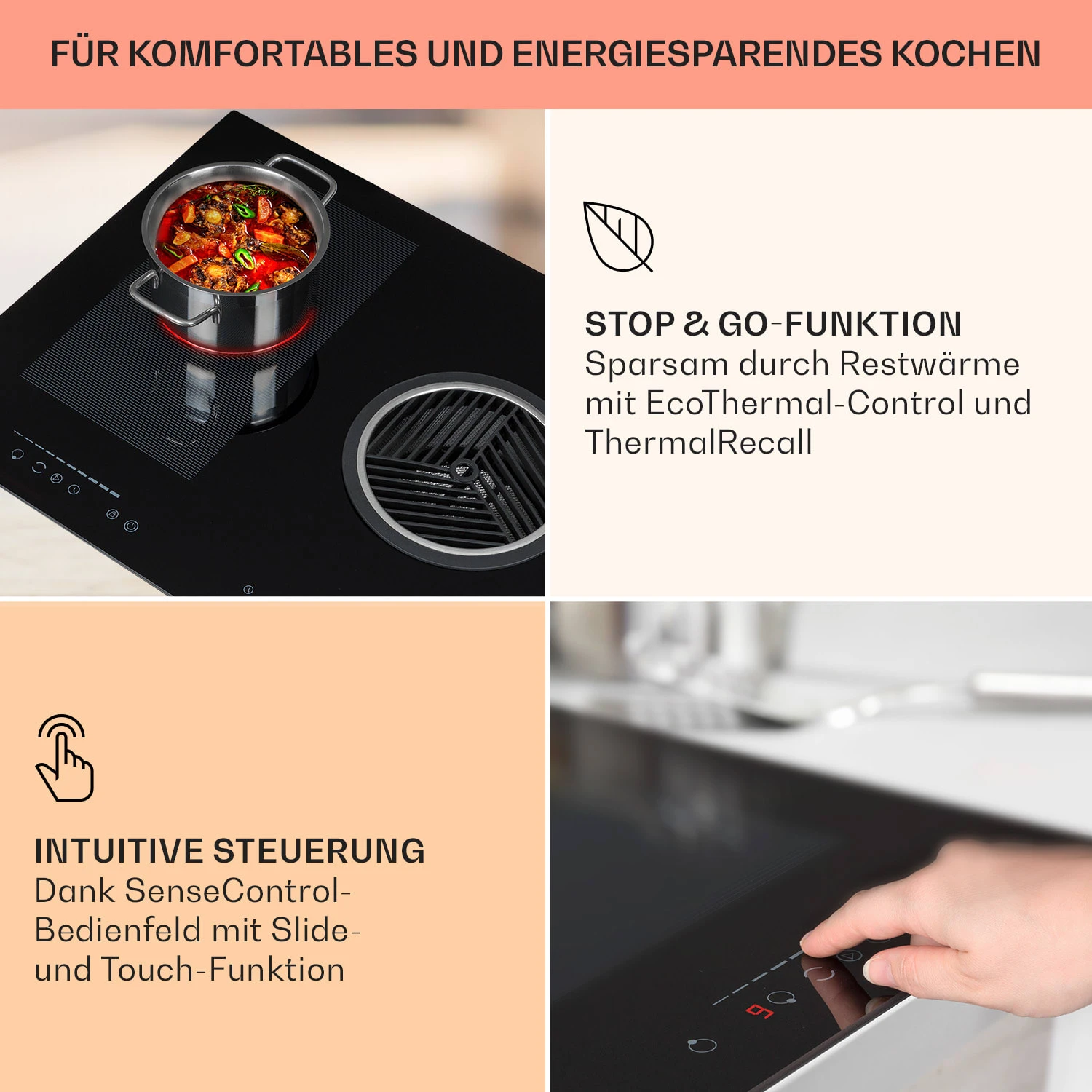 Full House 3.0 Down Air System Induktionsherd DownAir-Haube 655 M³/h – Bild 5