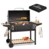 Aberdeen Double Holzkohlegrill Smoker Thermometer 2 Seitentische Mobil
