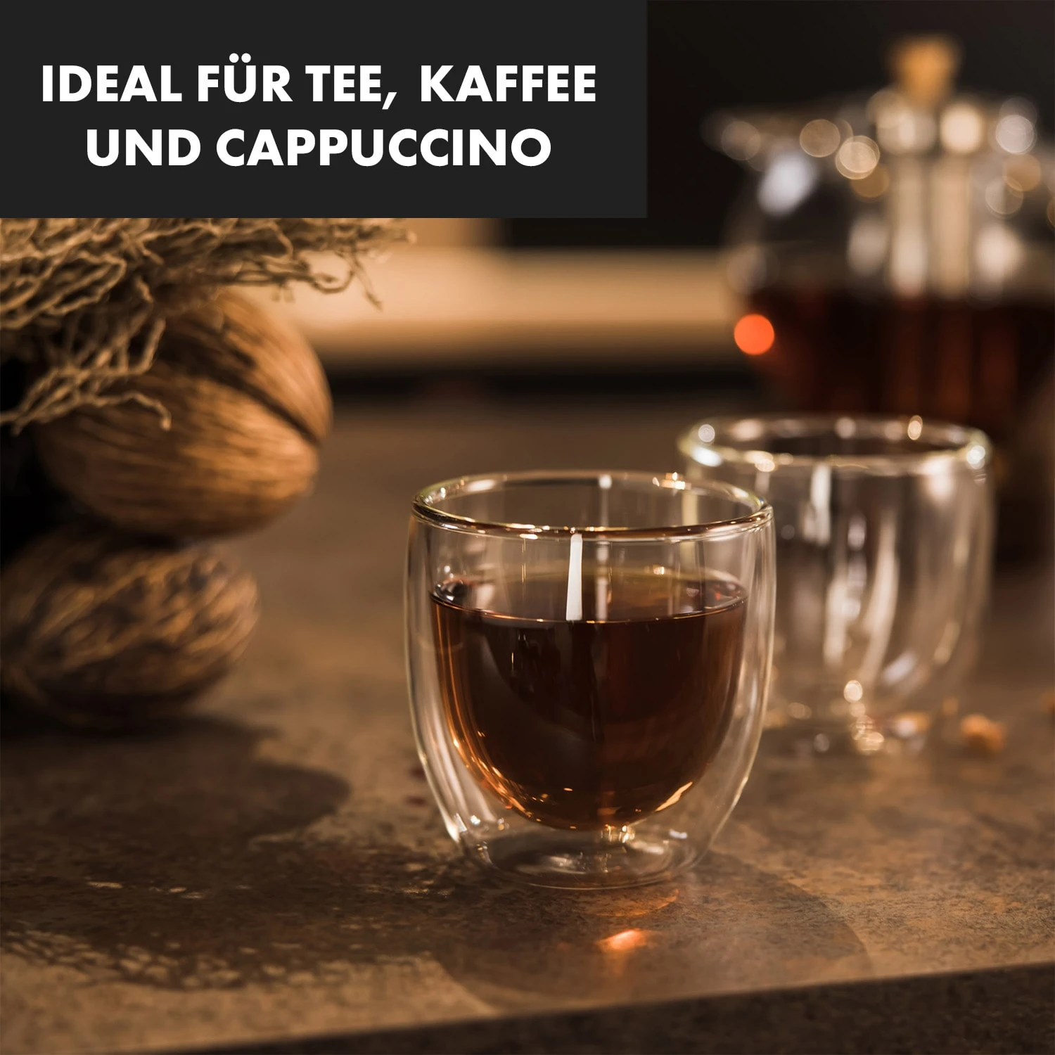 Glaswerk Altino Doppelwandige Thermogläser 250 Ml Handgemacht Borosilikatglas – Bild 2