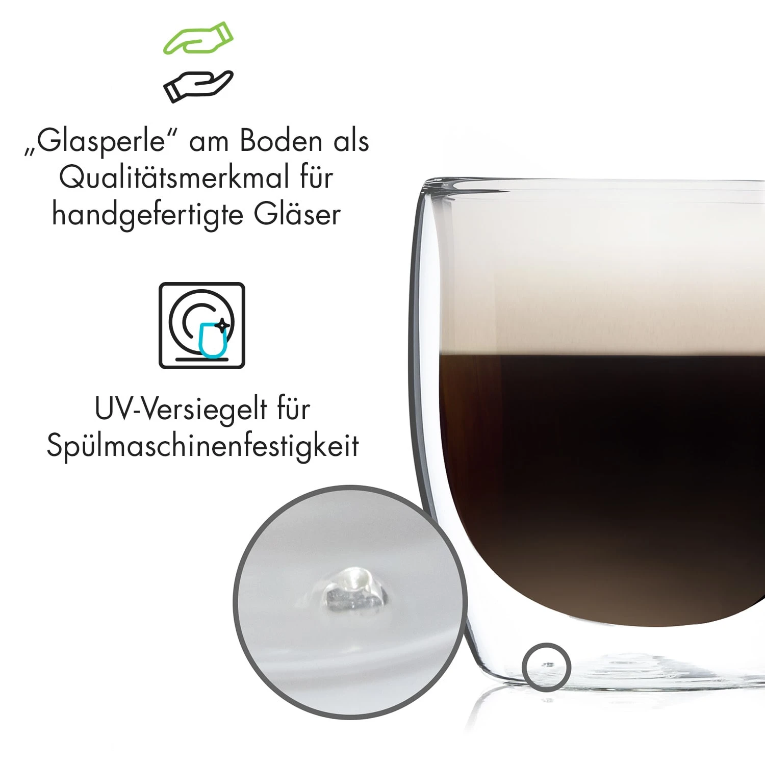 Glaswerk Altino Doppelwandige Thermogläser 250 Ml Handgemacht Borosilikatglas – Bild 6