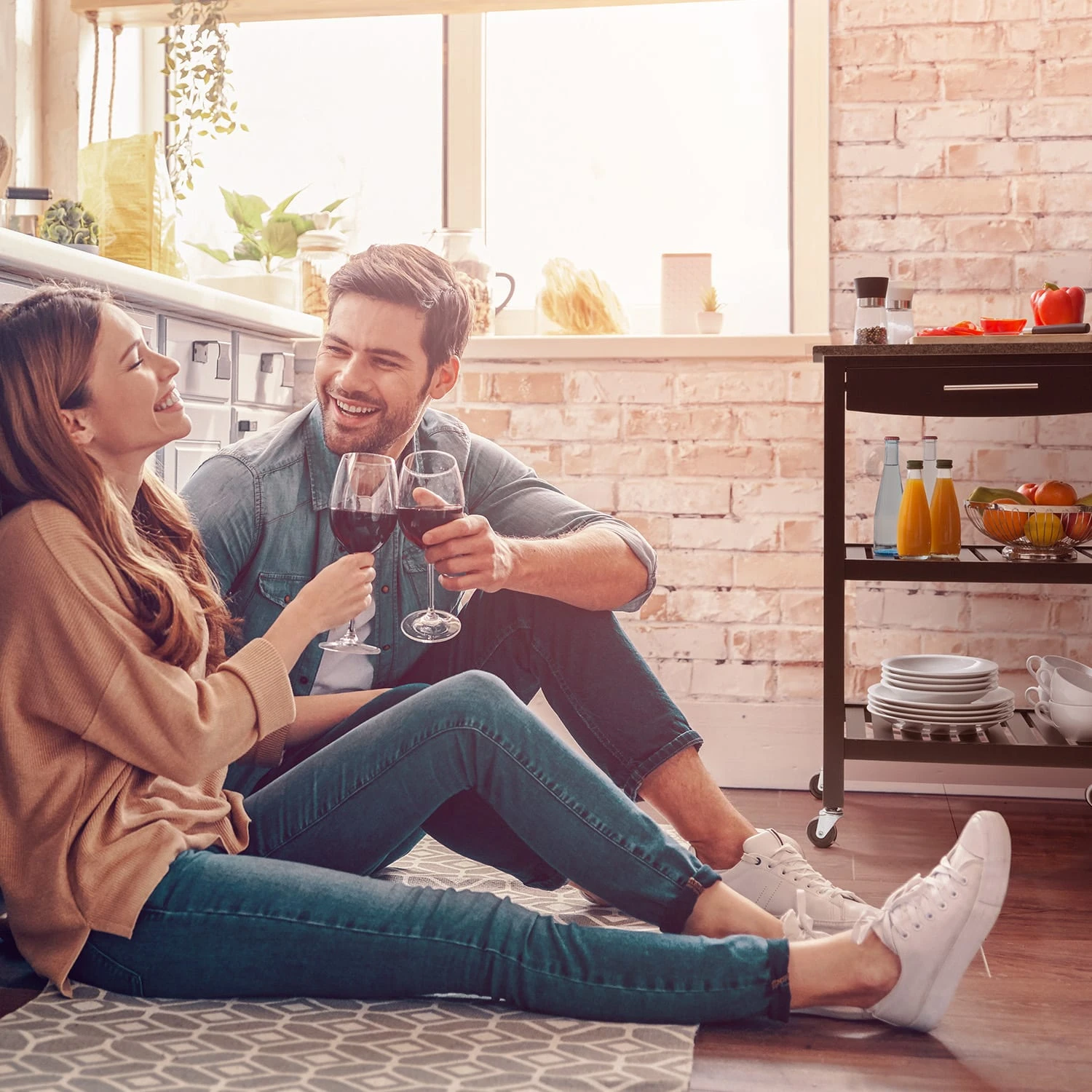 Tennessee Servierwagen Küchenwagen 4 Etagen Holz Granit Mobil – Bild 2