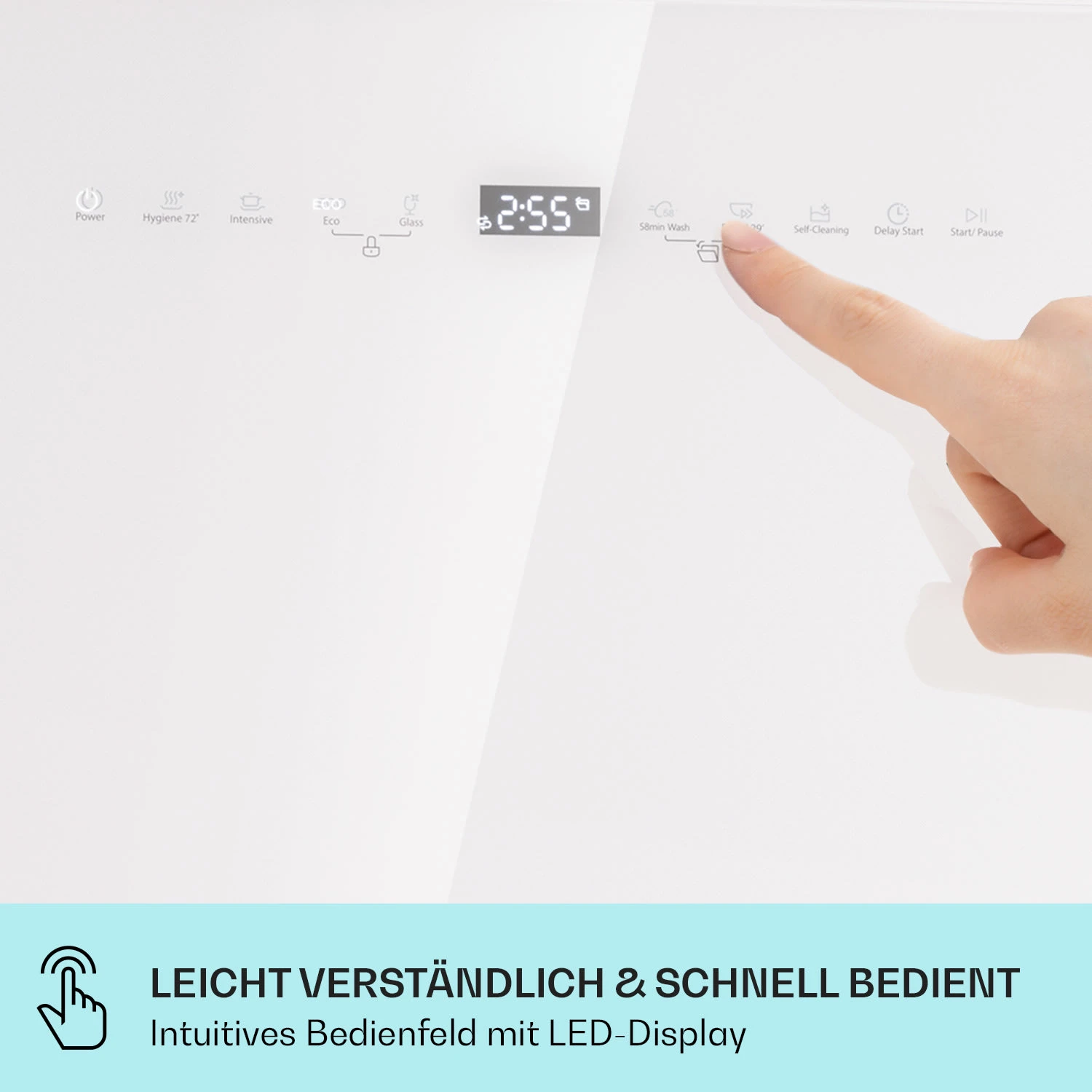 Emerald 5 Slim Geschirrspüler Freistehend 7 Programme Touch-Control – Bild 6