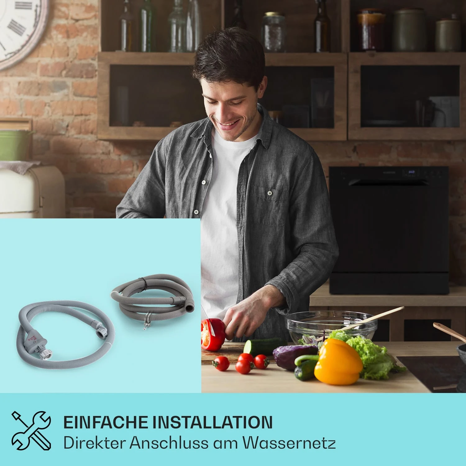 Amazonia 8 Geschirrspülmaschine 1620 Watt Für 8 Maßgedecke 49 DB Aquastop – Bild 4