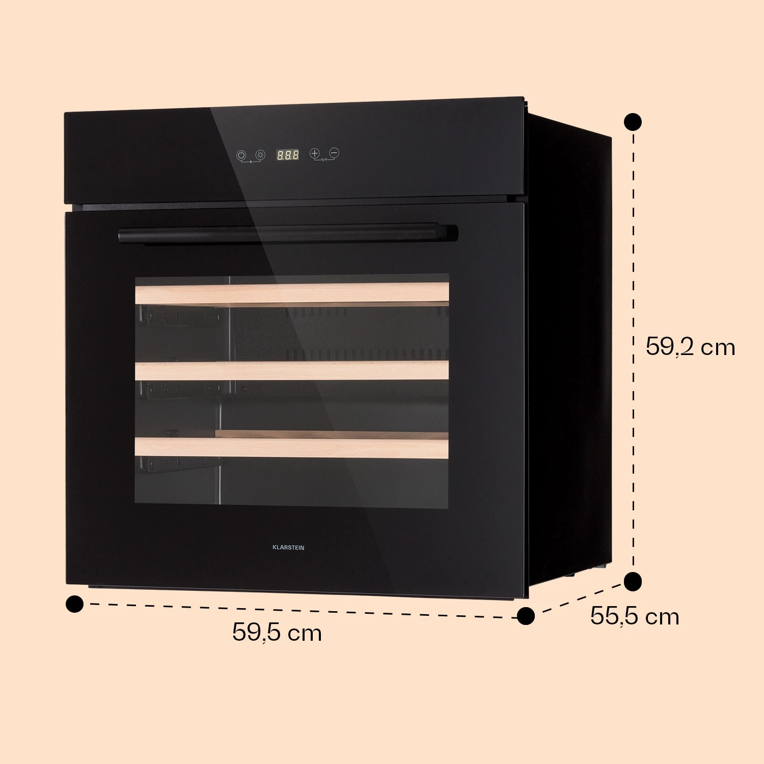 Vinsider 30 Built-In Uno Einbau-Weinkühlschrank 30 Flaschen 77 Ltr Edelstahl – Bild 8