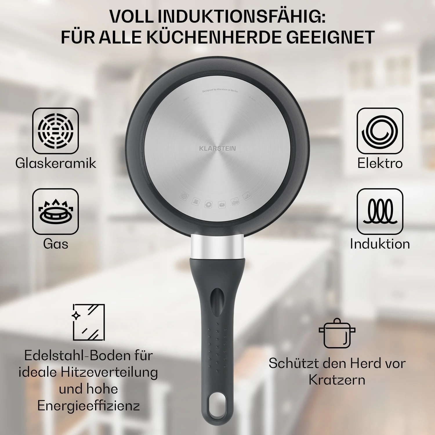 Noto Endurance Kasserolle Ø16cm Geschmiedetes Aluminium Induktion Antihaft – Bild 4