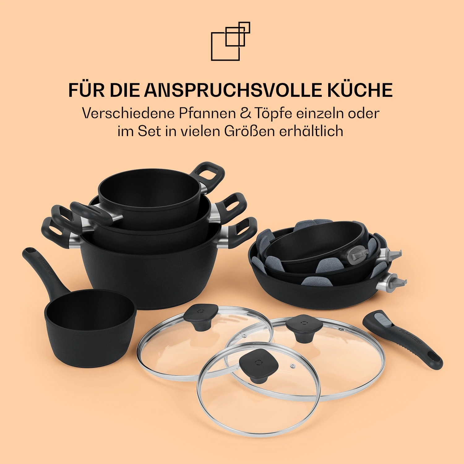 Noto Endurance Kasserolle Ø16cm Geschmiedetes Aluminium Induktion Antihaft – Bild 7