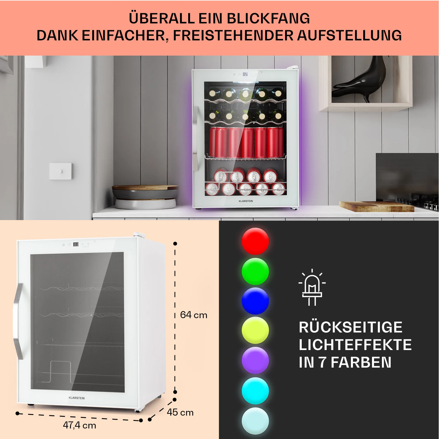 Coachella 60 Kühlschrank 60 Liter WiFi-Funktion Hintergrundbeleuchtung – Bild 6