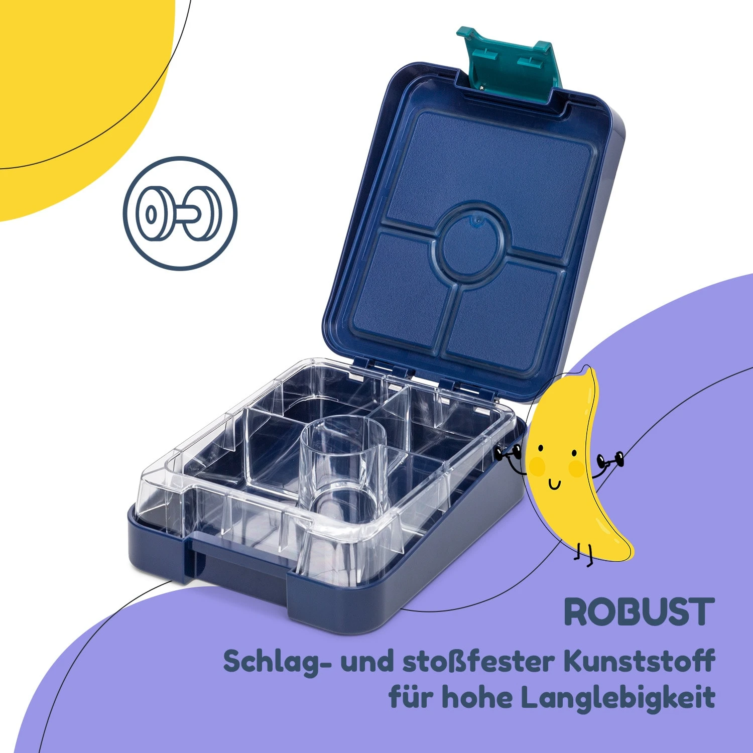 Klarstein Schmatzfatz Easy Snackbox 4 Fächer 18 X 15 X 5 Cm (BxHxT) – Bild 6