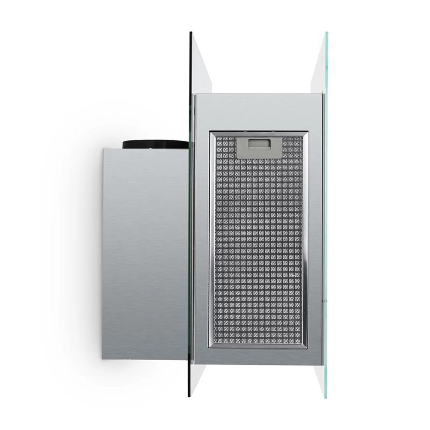 Karree Dunstabzugshaube Umluftset 60cm 640 M³/h LED Edelstahl Weiß – Bild 4