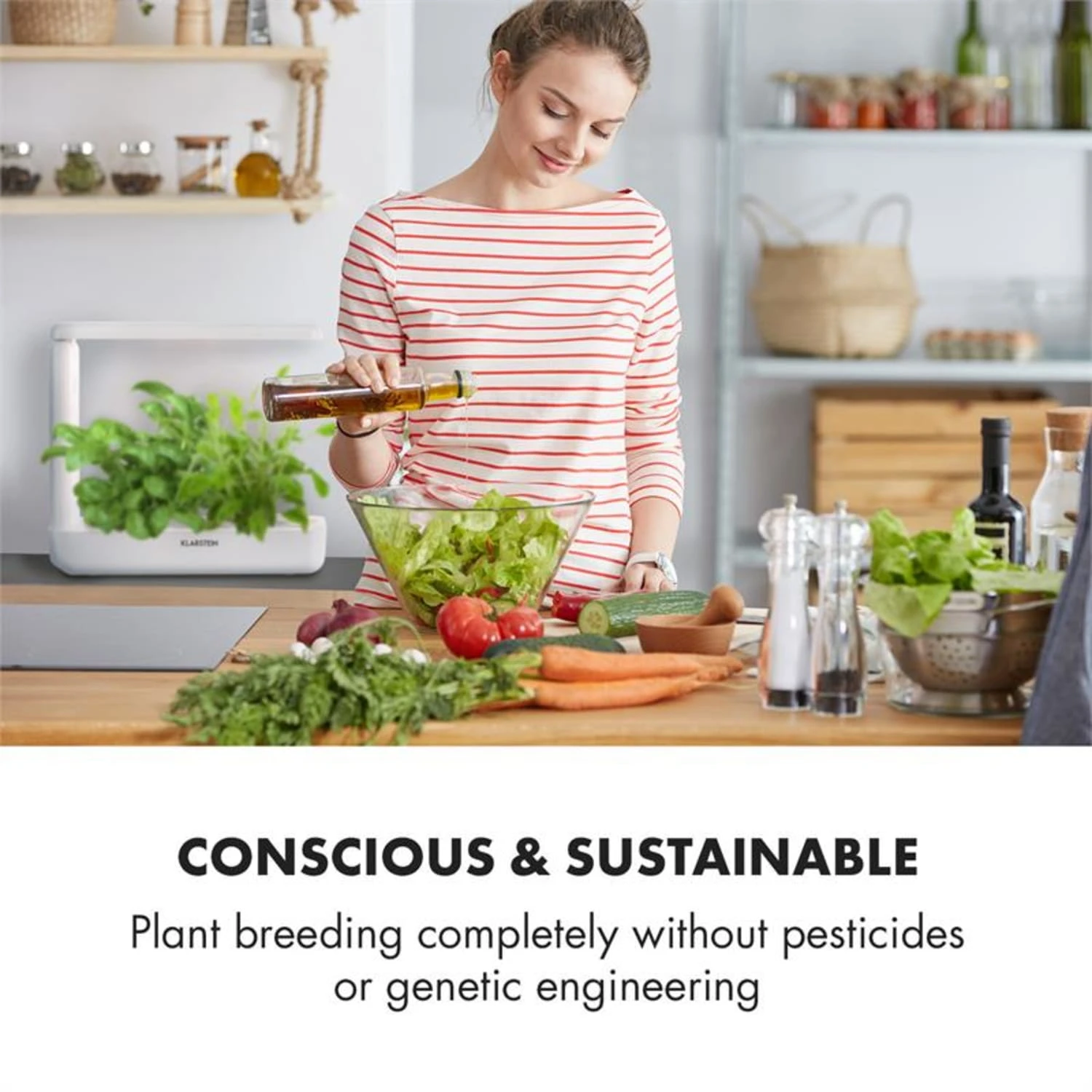 GrowIt Cuisine Starter Kit Asia 12 Pflanzen 25W LED 2Ltr Asia-Seeds Nährlösung – Bild 2