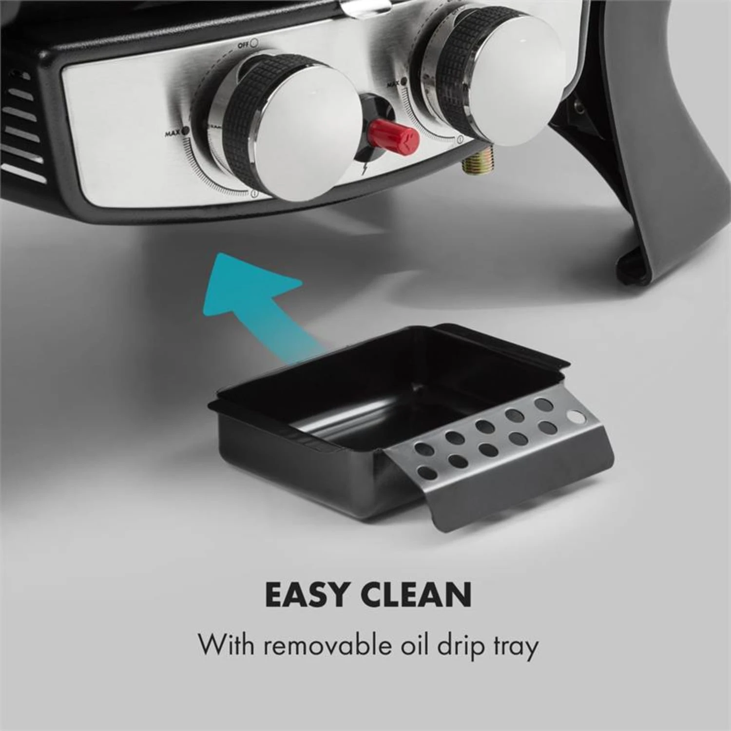 Parforce Duo Gasgrill 2 Brenner 4,4kW 15000BTU Gasschlauch Schwarz – Bild 9